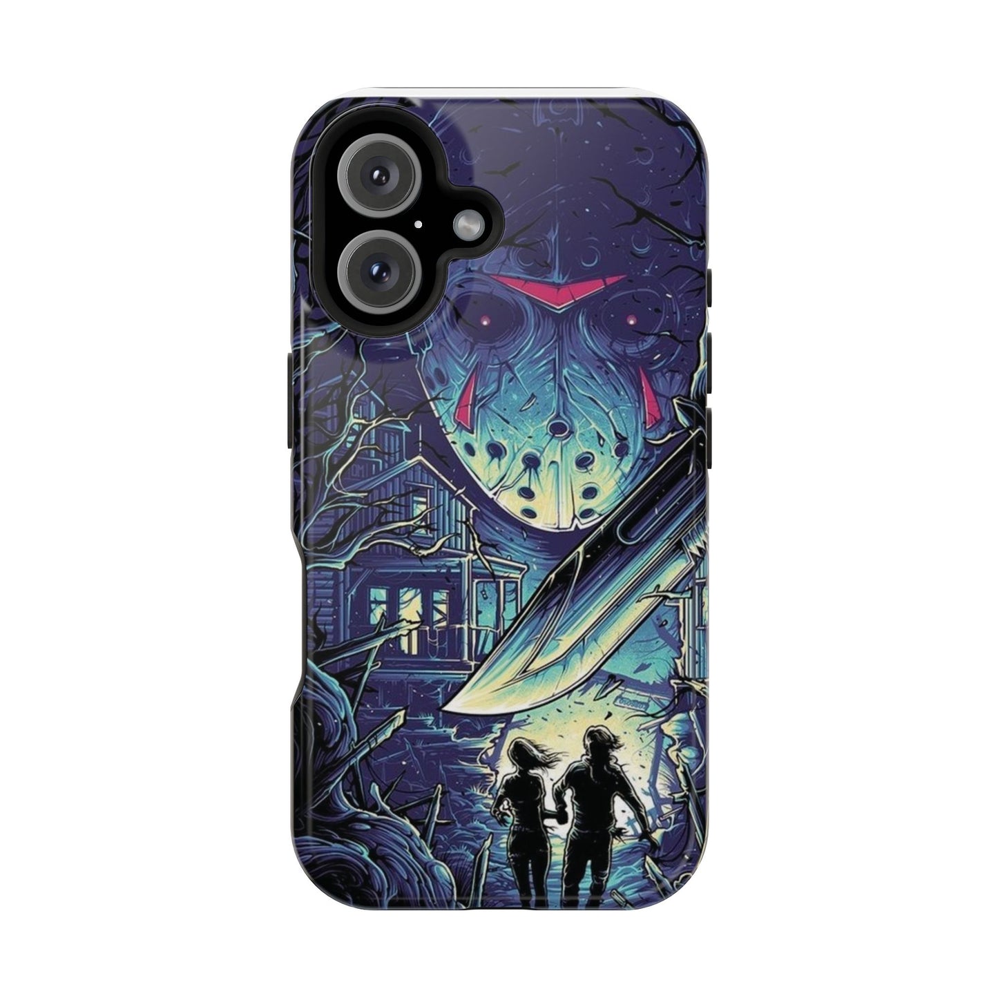 Horror-Themed Impact-Resistant Phone Case - Perfect for Halloween & Thriller Fans