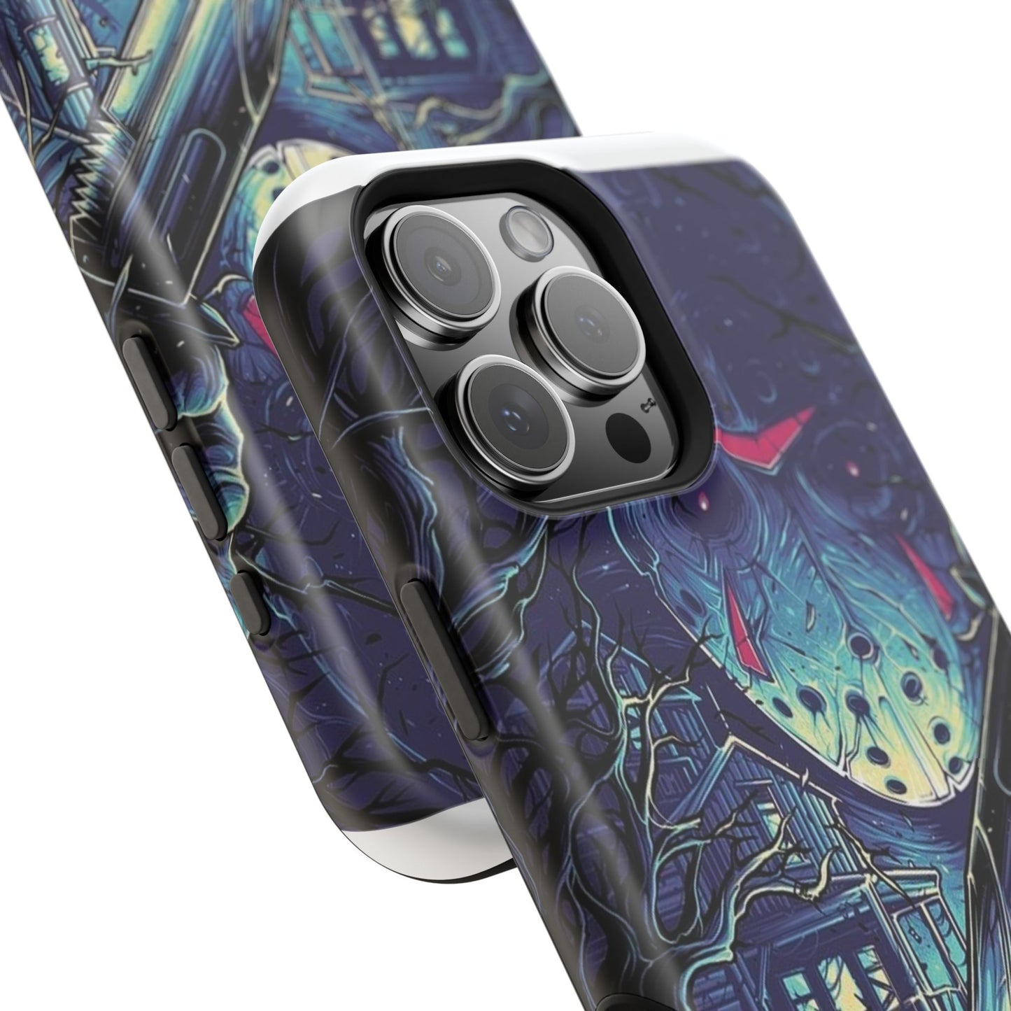 Horror-Themed Impact-Resistant Phone Case - Perfect for Halloween & Thriller Fans