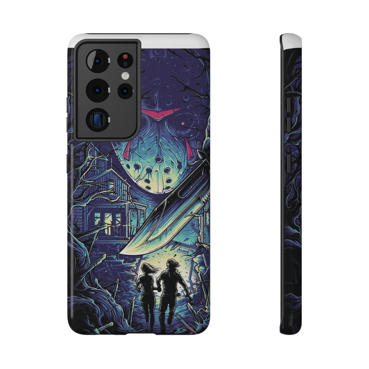 Horror-Themed Impact-Resistant Phone Case - Perfect for Halloween & Thriller Fans