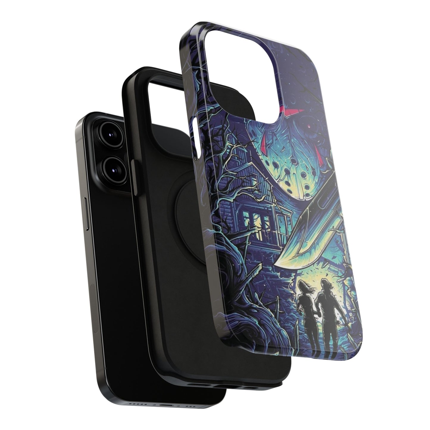 Horror-Themed Impact-Resistant Phone Case - Perfect for Halloween & Thriller Fans