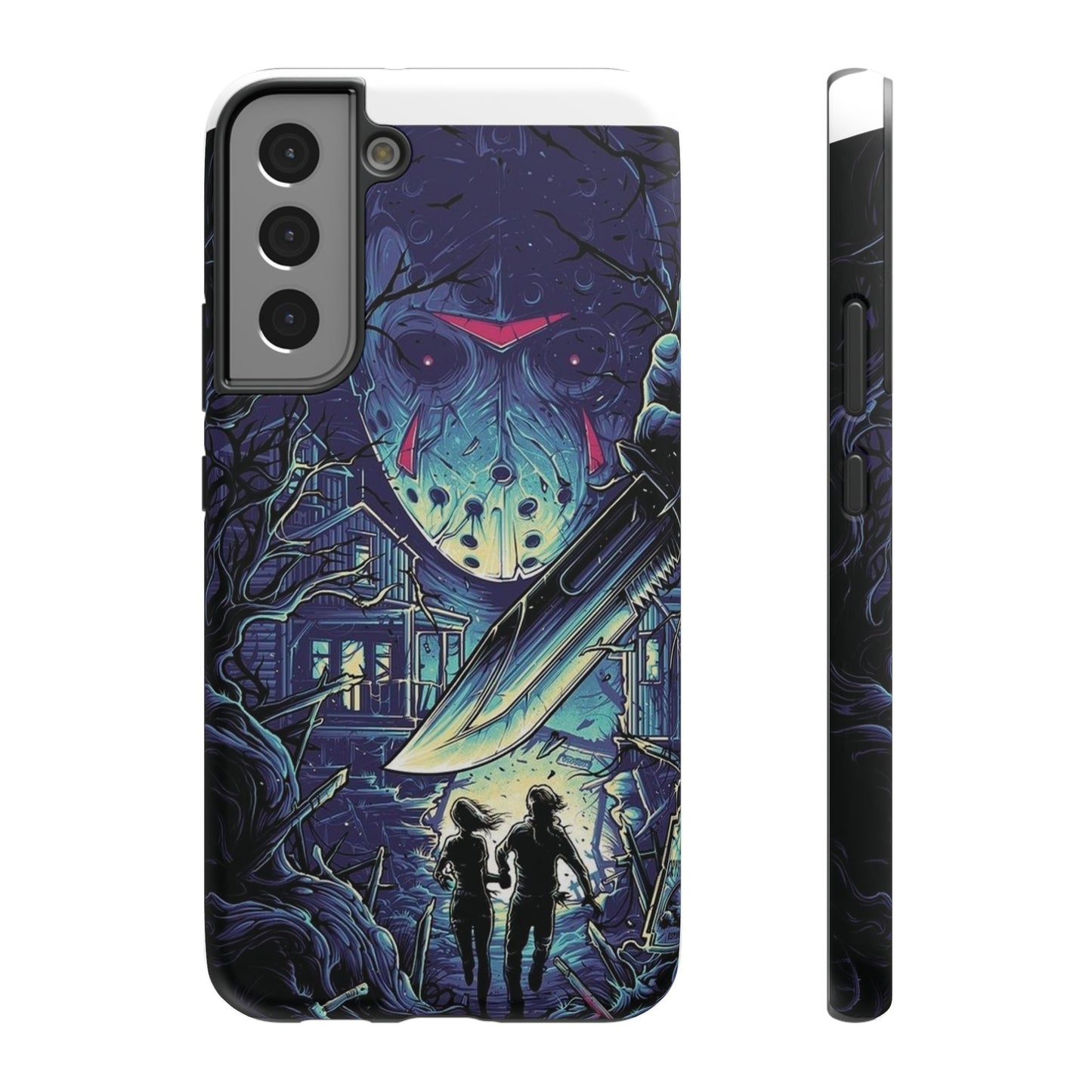 Horror-Themed Impact-Resistant Phone Case - Perfect for Halloween & Thriller Fans