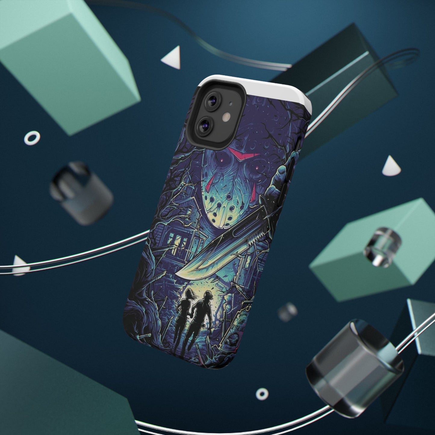 Horror-Themed Impact-Resistant Phone Case - Perfect for Halloween & Thriller Fans