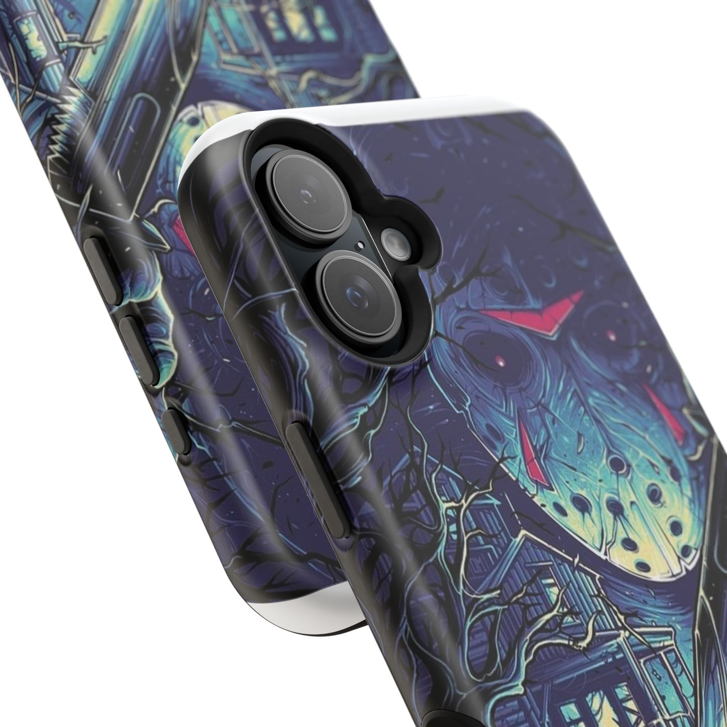 Horror-Themed Impact-Resistant Phone Case - Perfect for Halloween & Thriller Fans