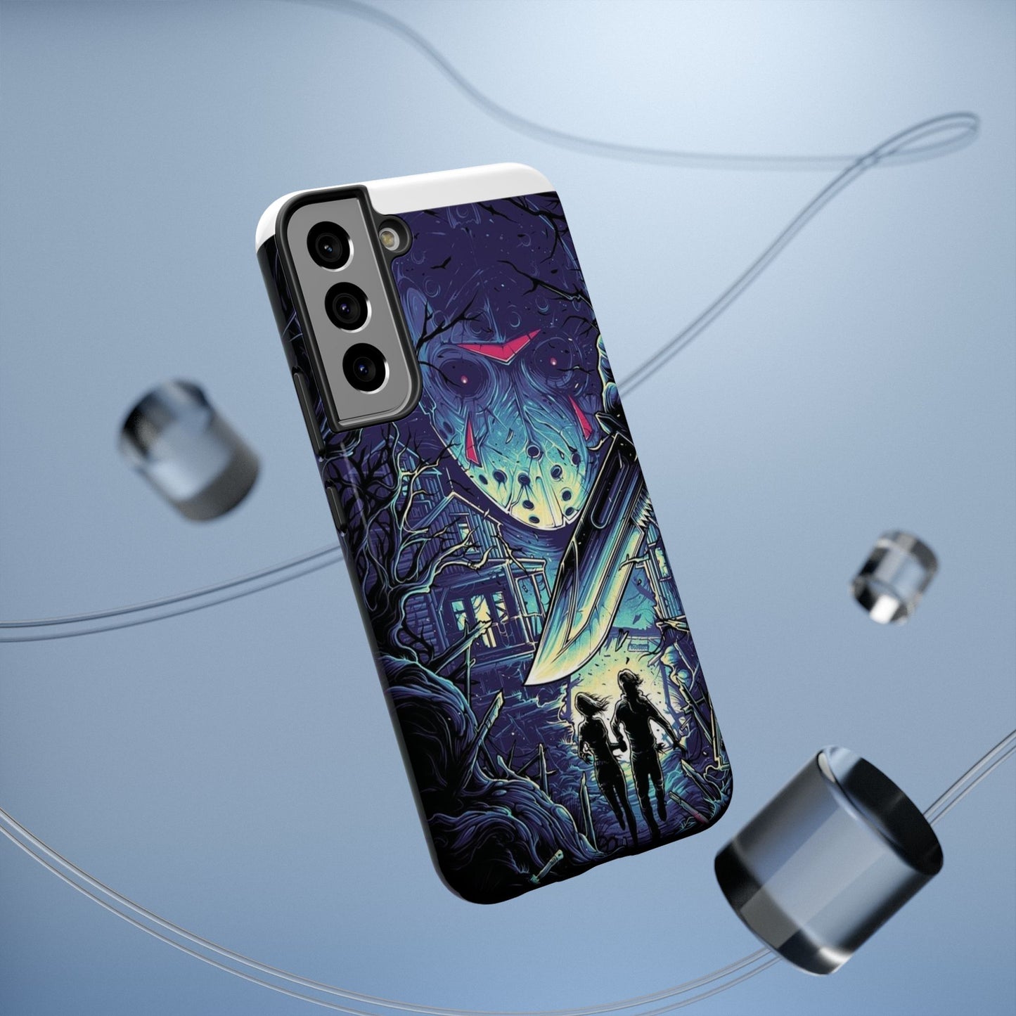 Horror-Themed Impact-Resistant Phone Case - Perfect for Halloween & Thriller Fans
