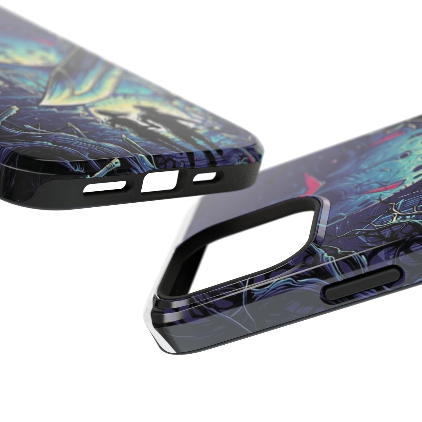 Horror-Themed Impact-Resistant Phone Case - Perfect for Halloween & Thriller Fans