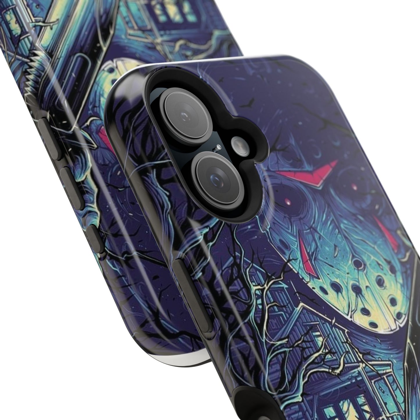 Horror-Themed Impact-Resistant Phone Case - Perfect for Halloween & Thriller Fans