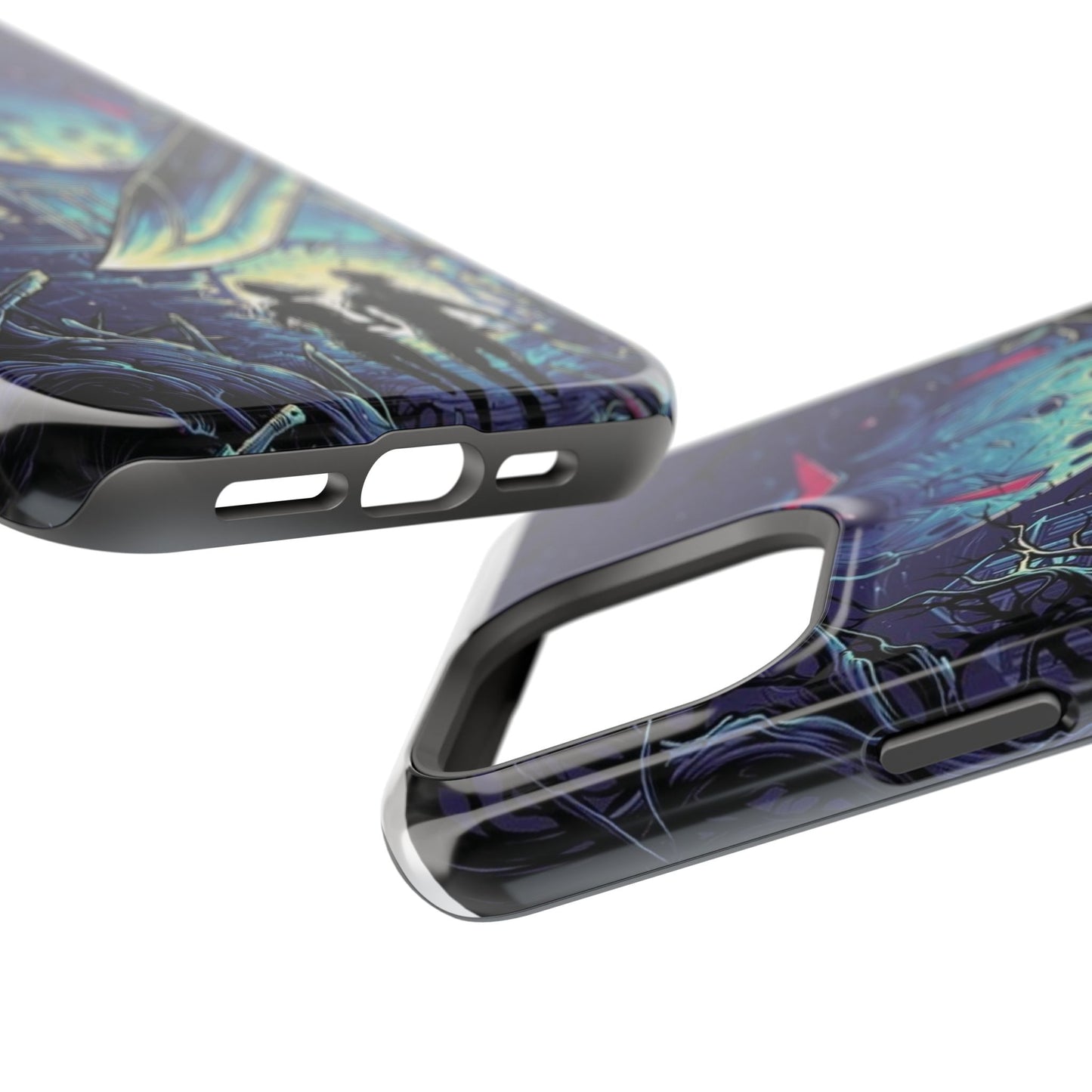 Horror-Themed Impact-Resistant Phone Case - Perfect for Halloween & Thriller Fans