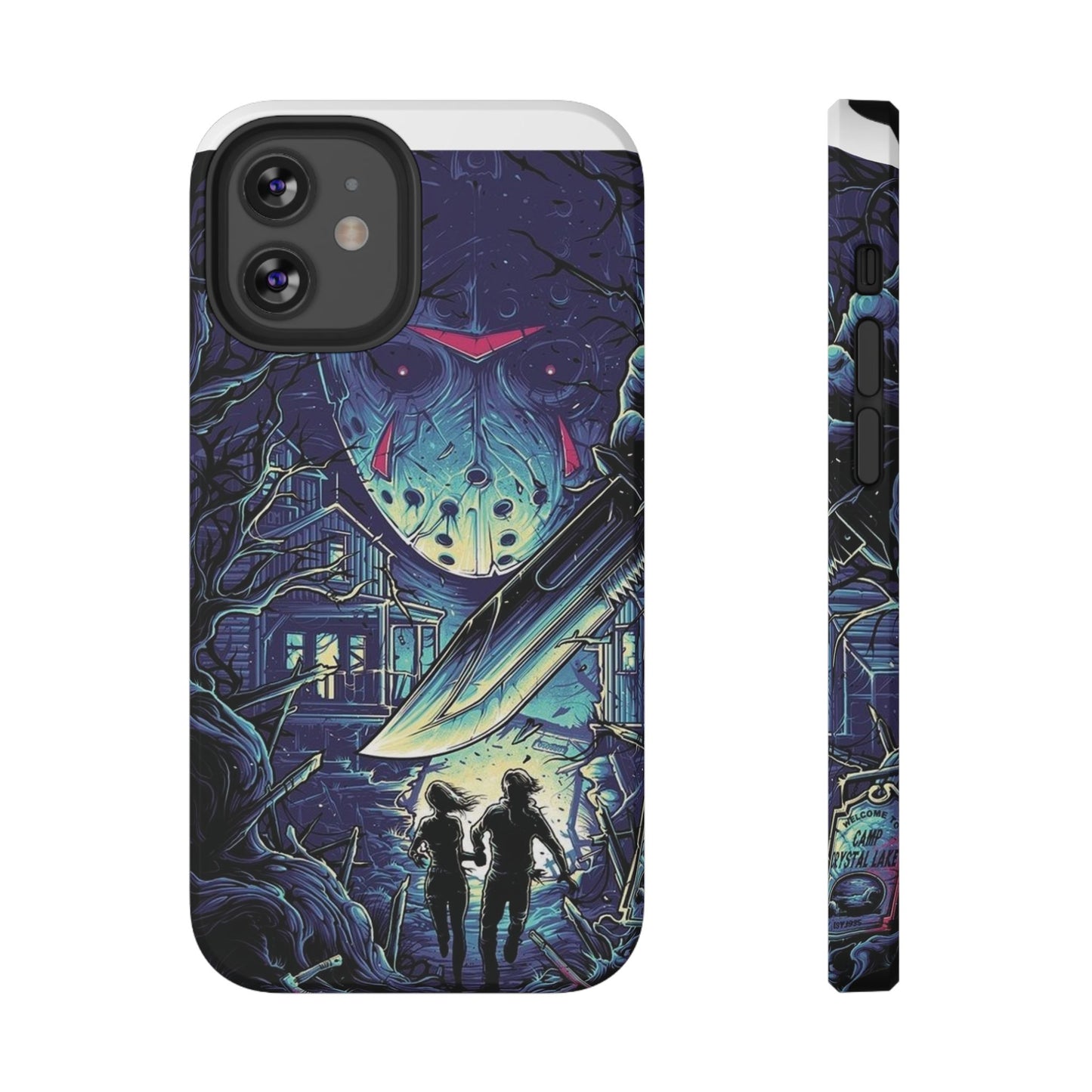Horror-Themed Impact-Resistant Phone Case - Perfect for Halloween & Thriller Fans