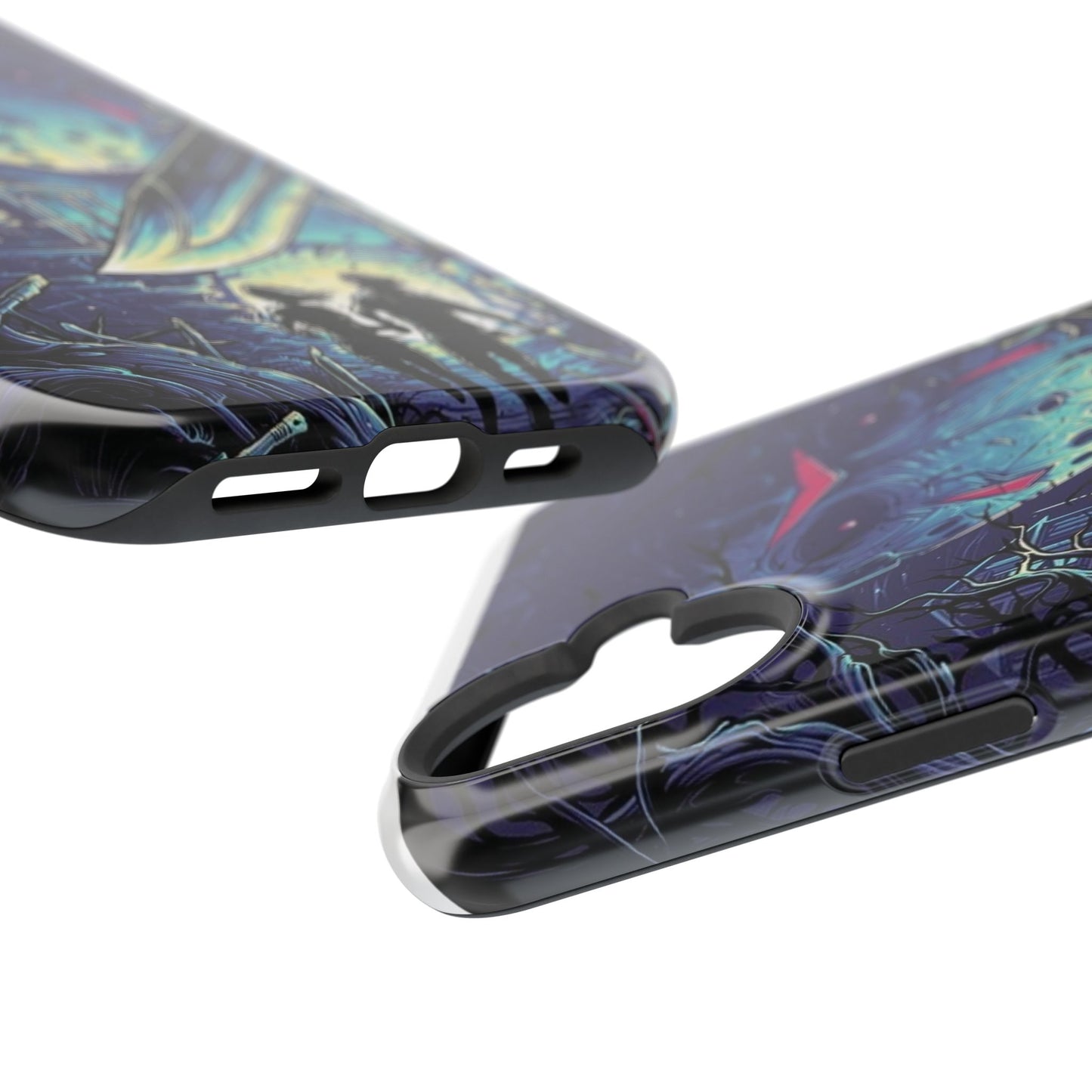 Horror-Themed Impact-Resistant Phone Case - Perfect for Halloween & Thriller Fans