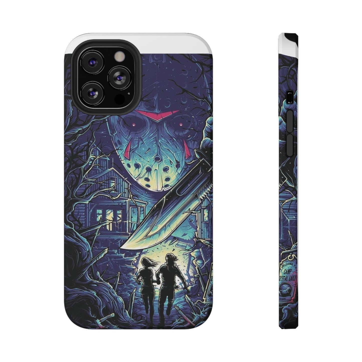 Horror-Themed Impact-Resistant Phone Case - Perfect for Halloween & Thriller Fans