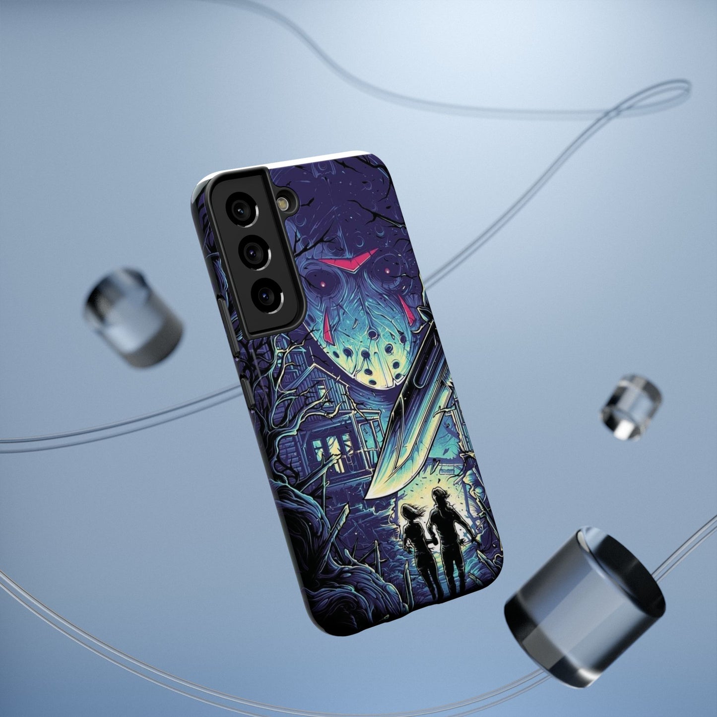 Horror-Themed Impact-Resistant Phone Case - Perfect for Halloween & Thriller Fans