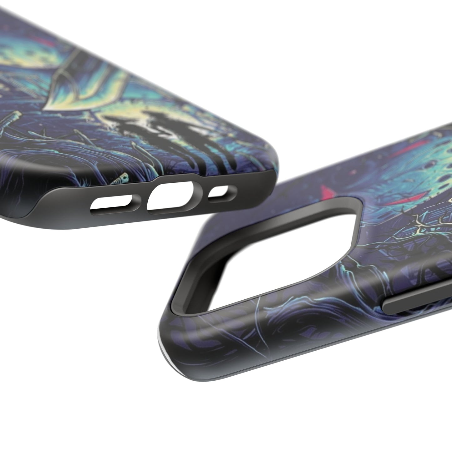 Horror-Themed Impact-Resistant Phone Case - Perfect for Halloween & Thriller Fans