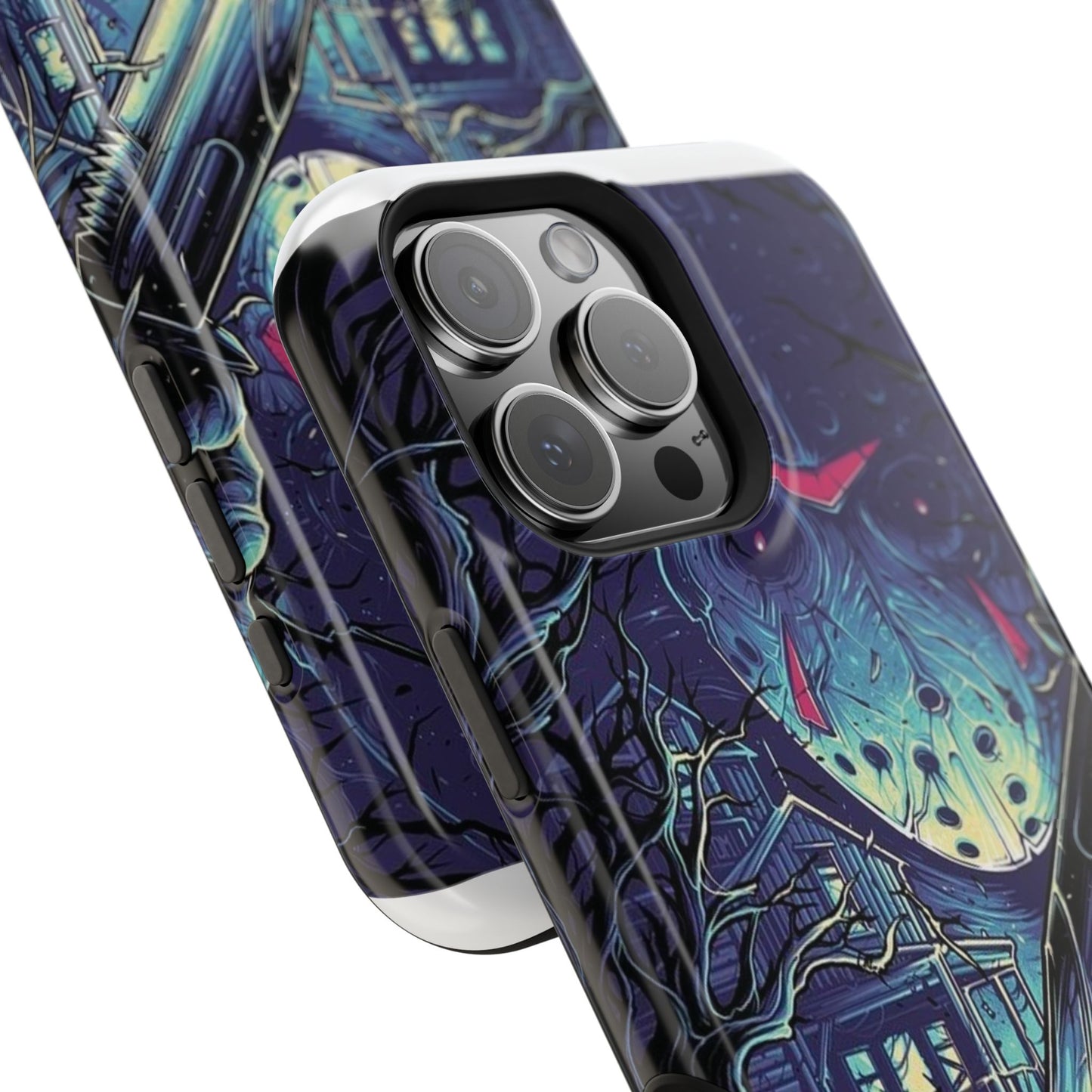 Horror-Themed Impact-Resistant Phone Case - Perfect for Halloween & Thriller Fans