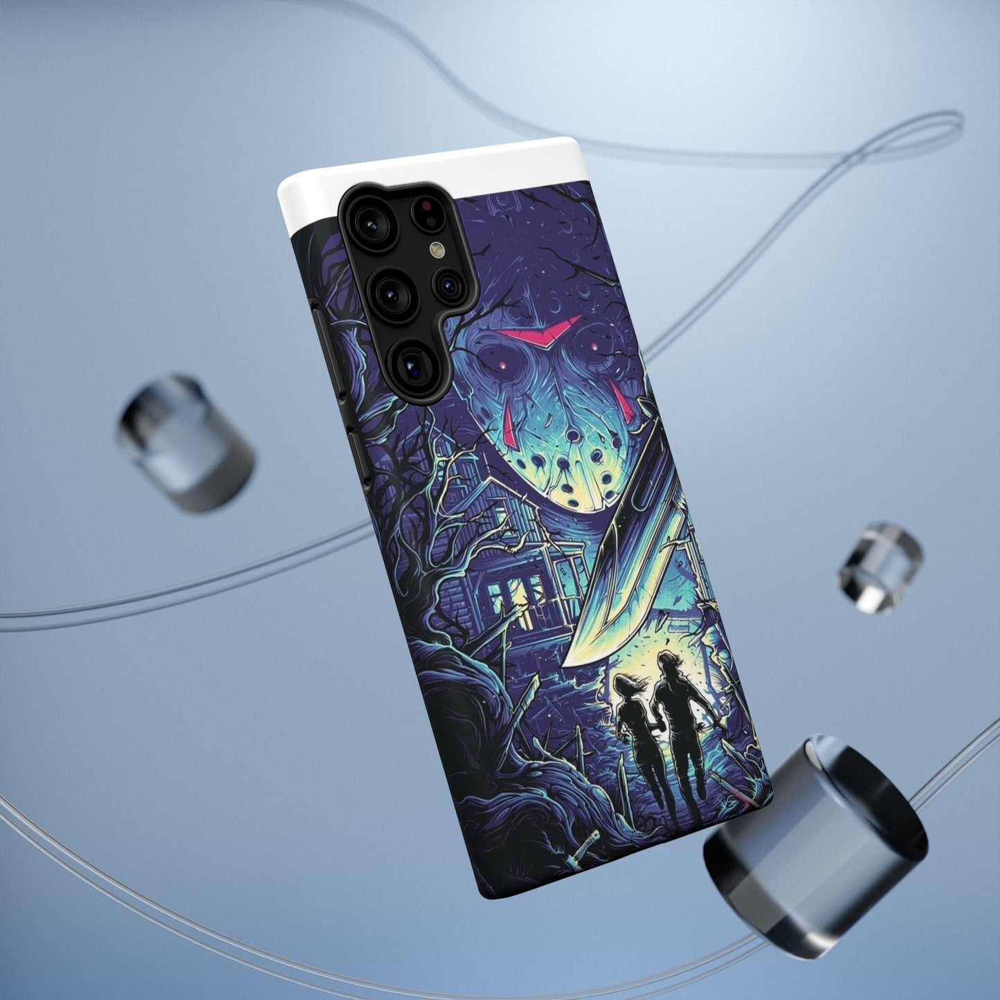 Horror-Themed Impact-Resistant Phone Case - Perfect for Halloween & Thriller Fans