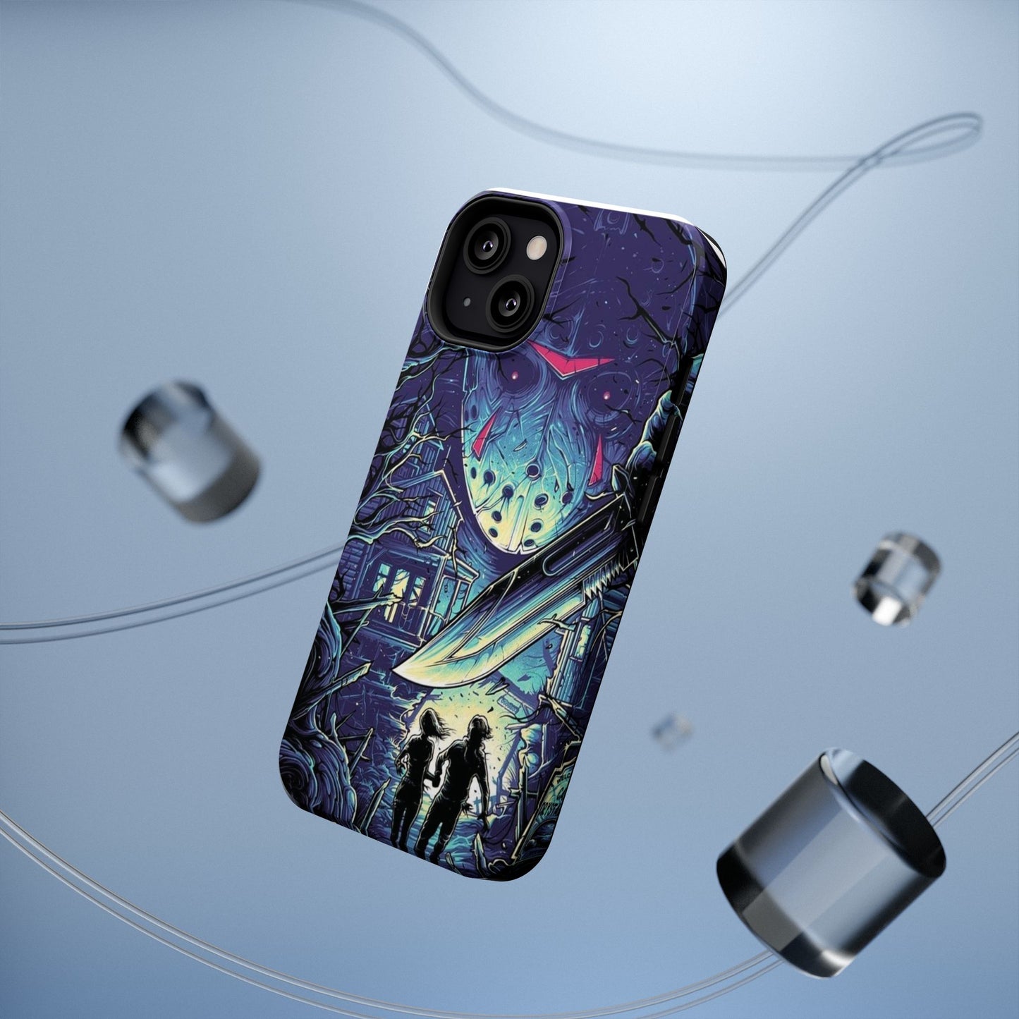 Horror-Themed Impact-Resistant Phone Case - Perfect for Halloween & Thriller Fans
