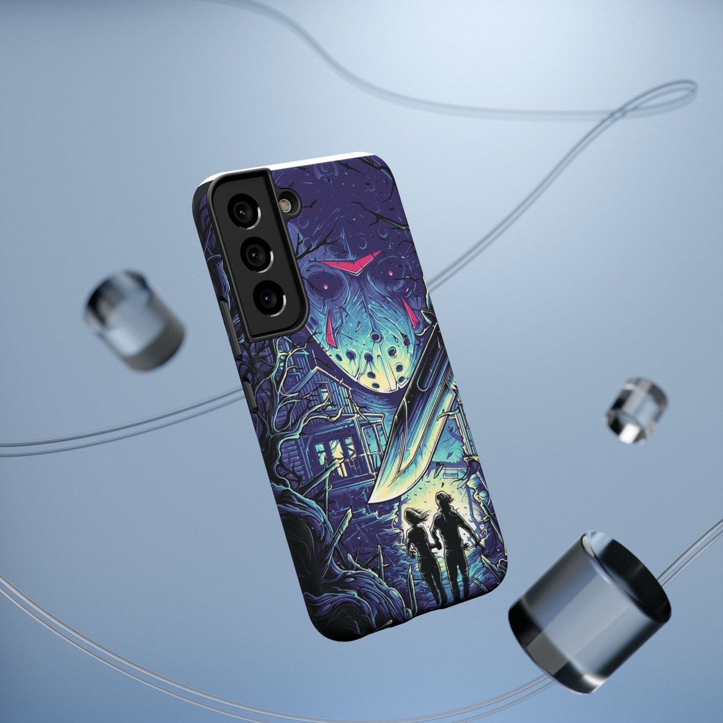 Horror-Themed Impact-Resistant Phone Case - Perfect for Halloween & Thriller Fans