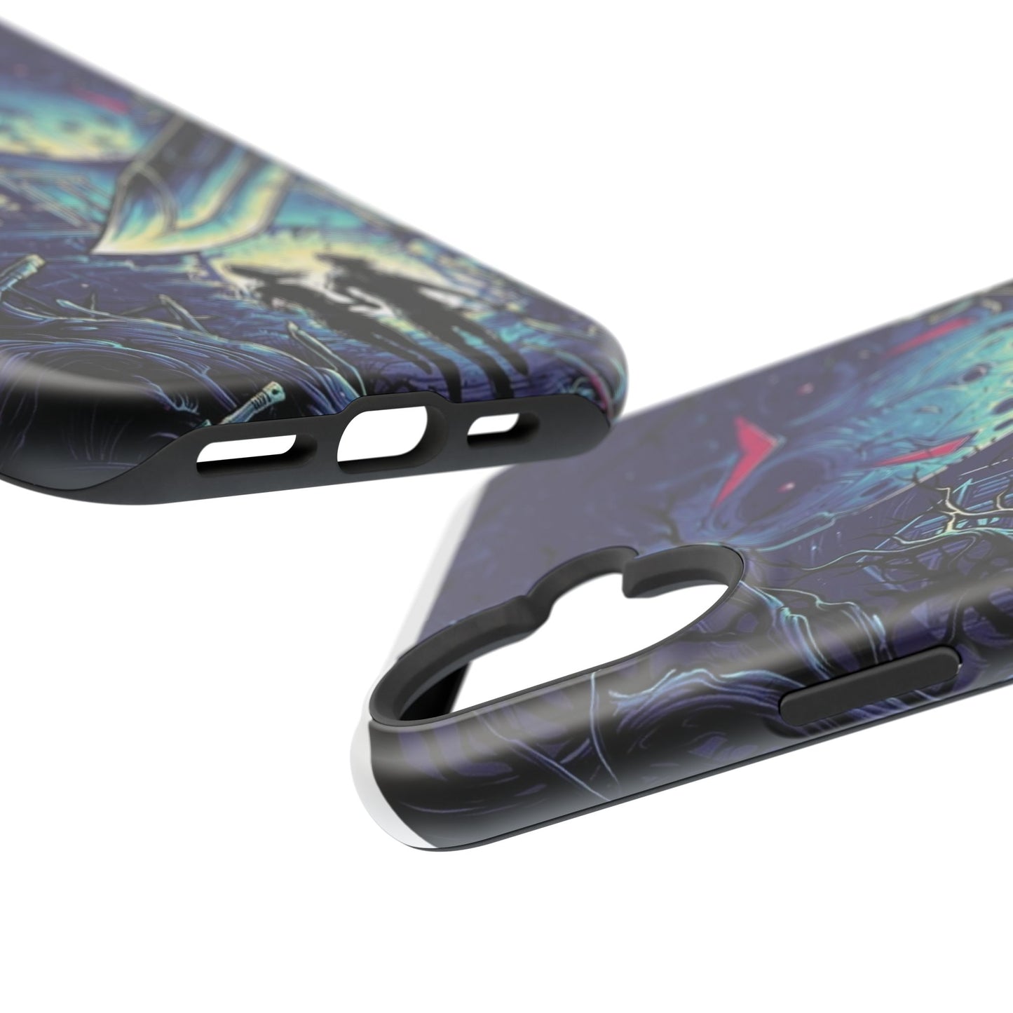 Horror-Themed Impact-Resistant Phone Case - Perfect for Halloween & Thriller Fans
