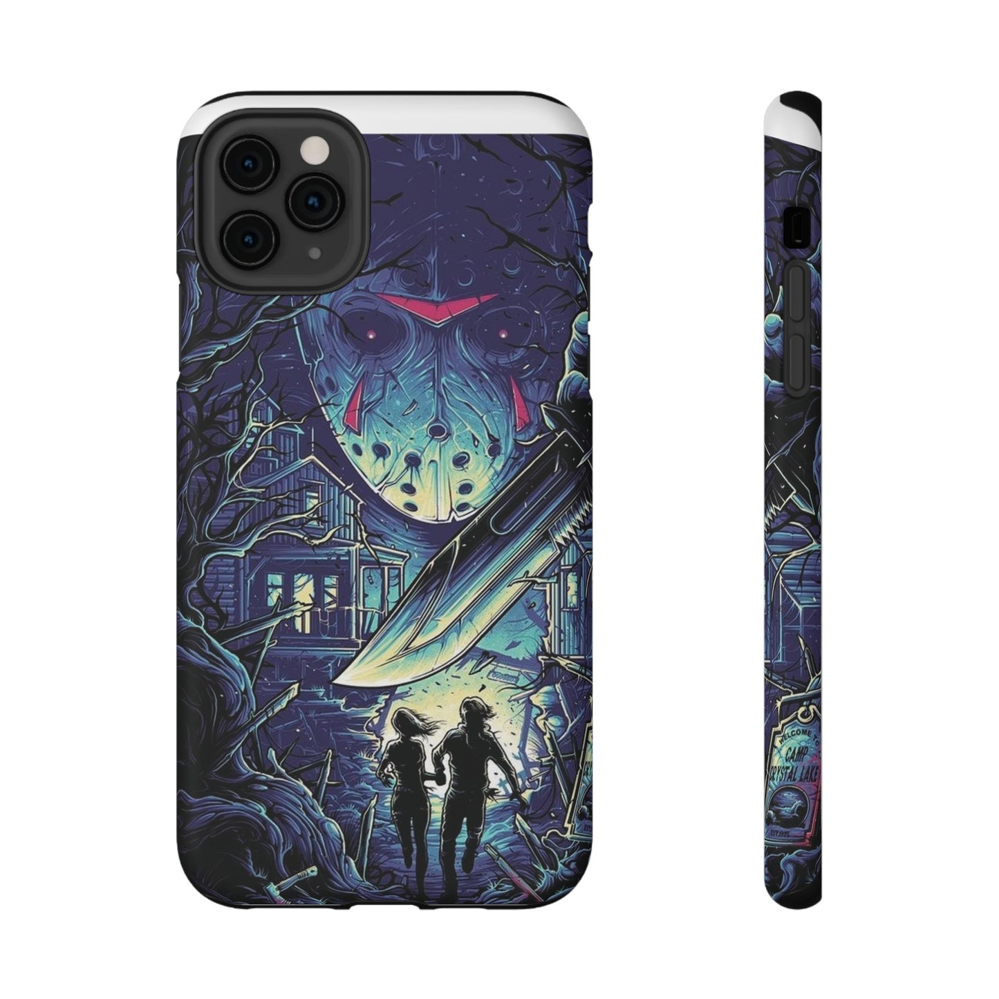 Horror-Themed Impact-Resistant Phone Case - Perfect for Halloween & Thriller Fans