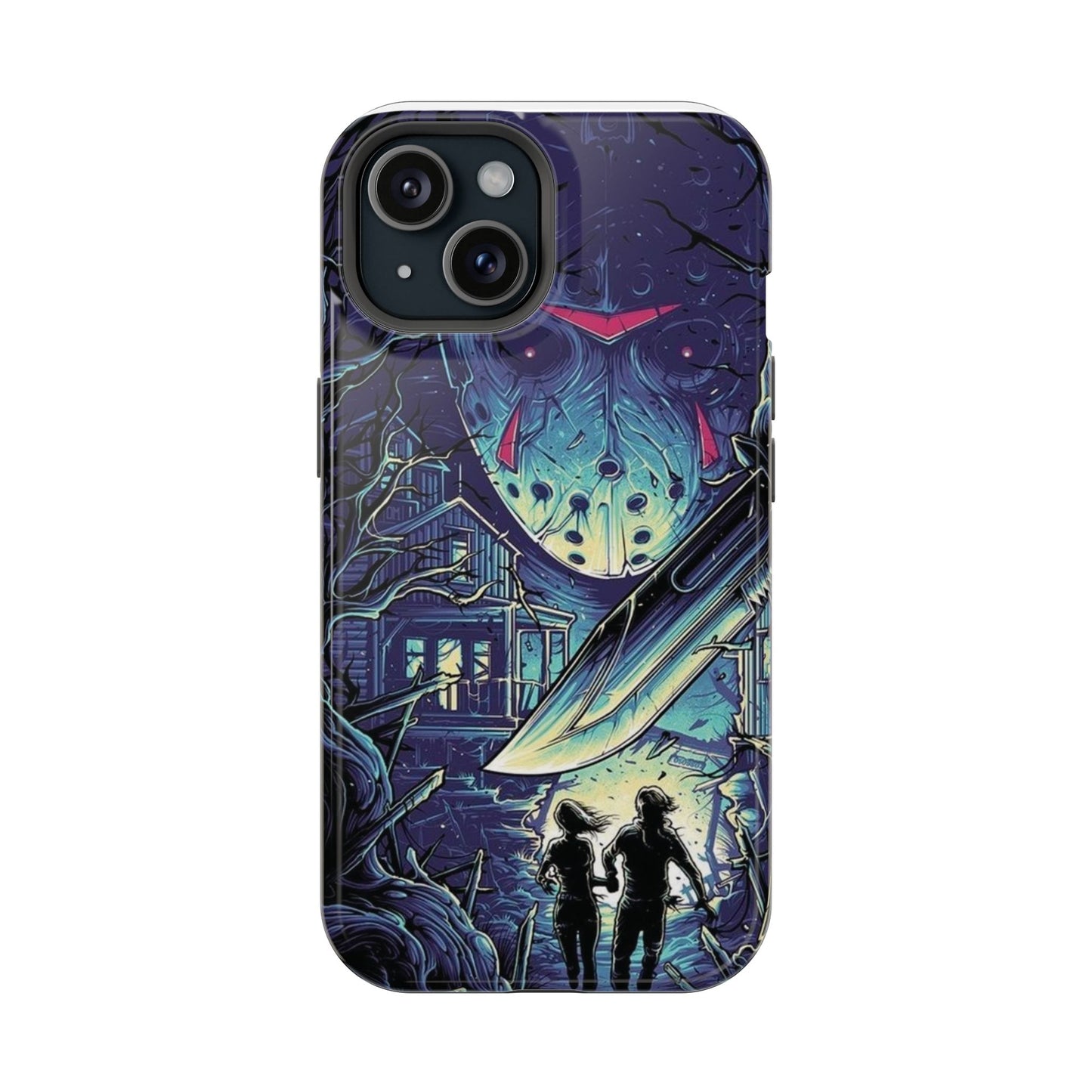 Horror-Themed Impact-Resistant Phone Case - Perfect for Halloween & Thriller Fans