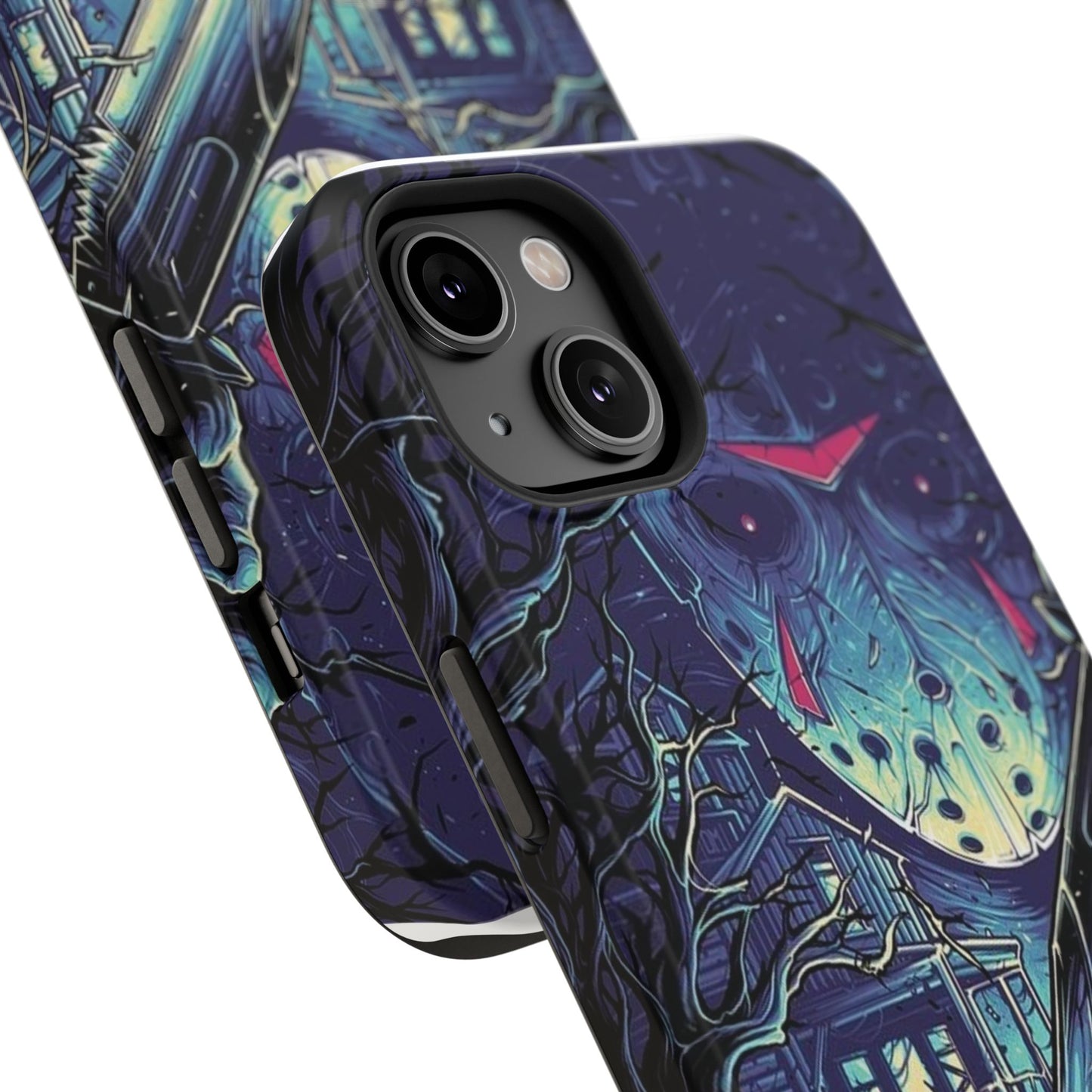 Horror-Themed Impact-Resistant Phone Case - Perfect for Halloween & Thriller Fans