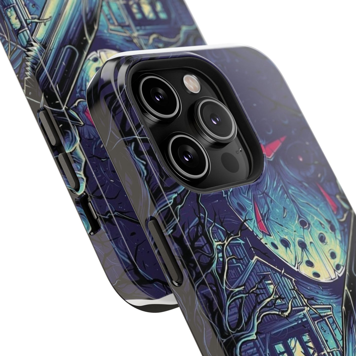 Horror-Themed Impact-Resistant Phone Case - Perfect for Halloween & Thriller Fans