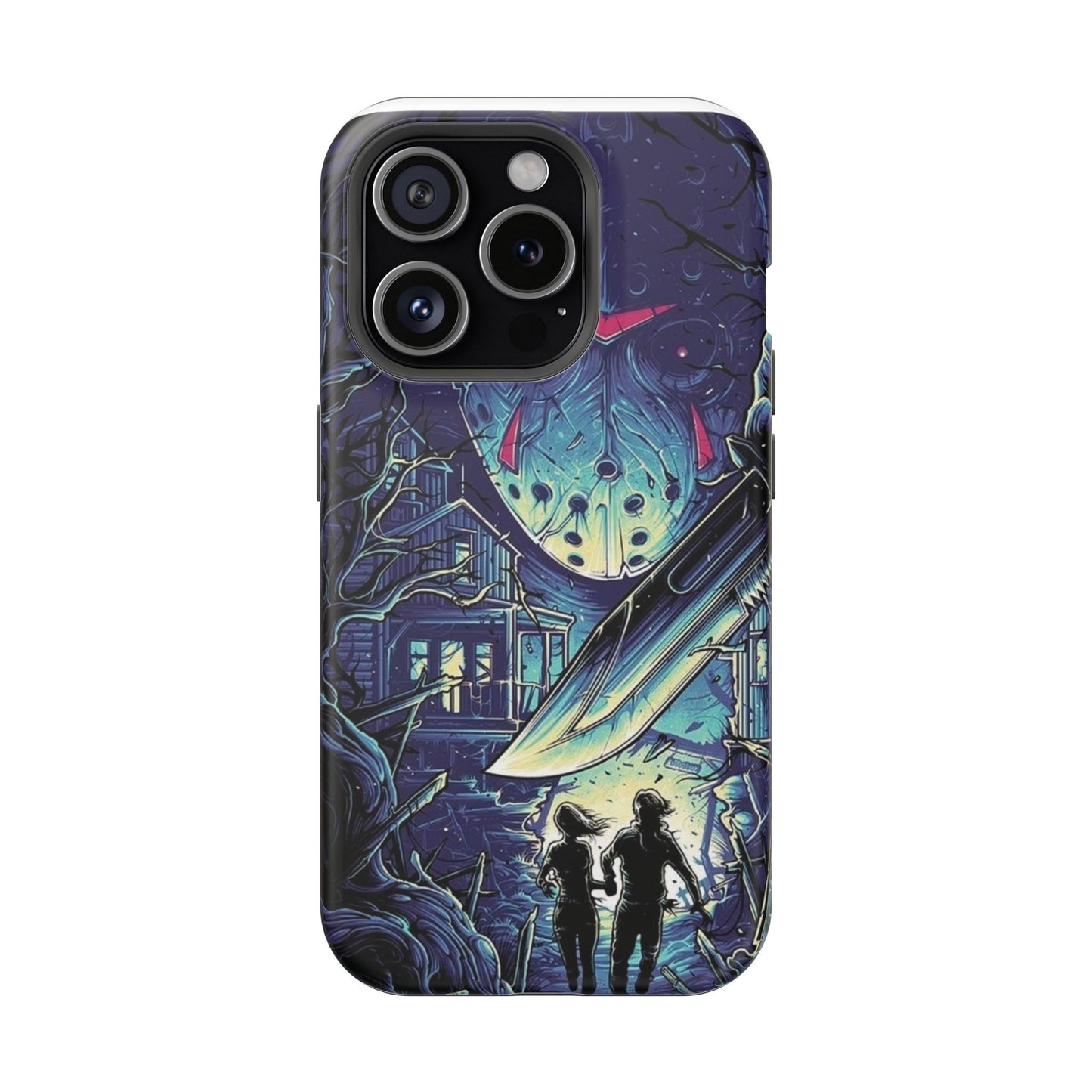 Horror-Themed Impact-Resistant Phone Case - Perfect for Halloween & Thriller Fans