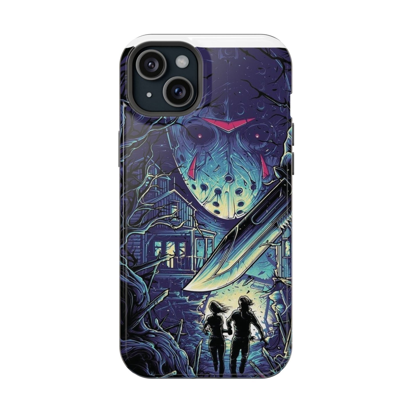 Horror-Themed Impact-Resistant Phone Case - Perfect for Halloween & Thriller Fans