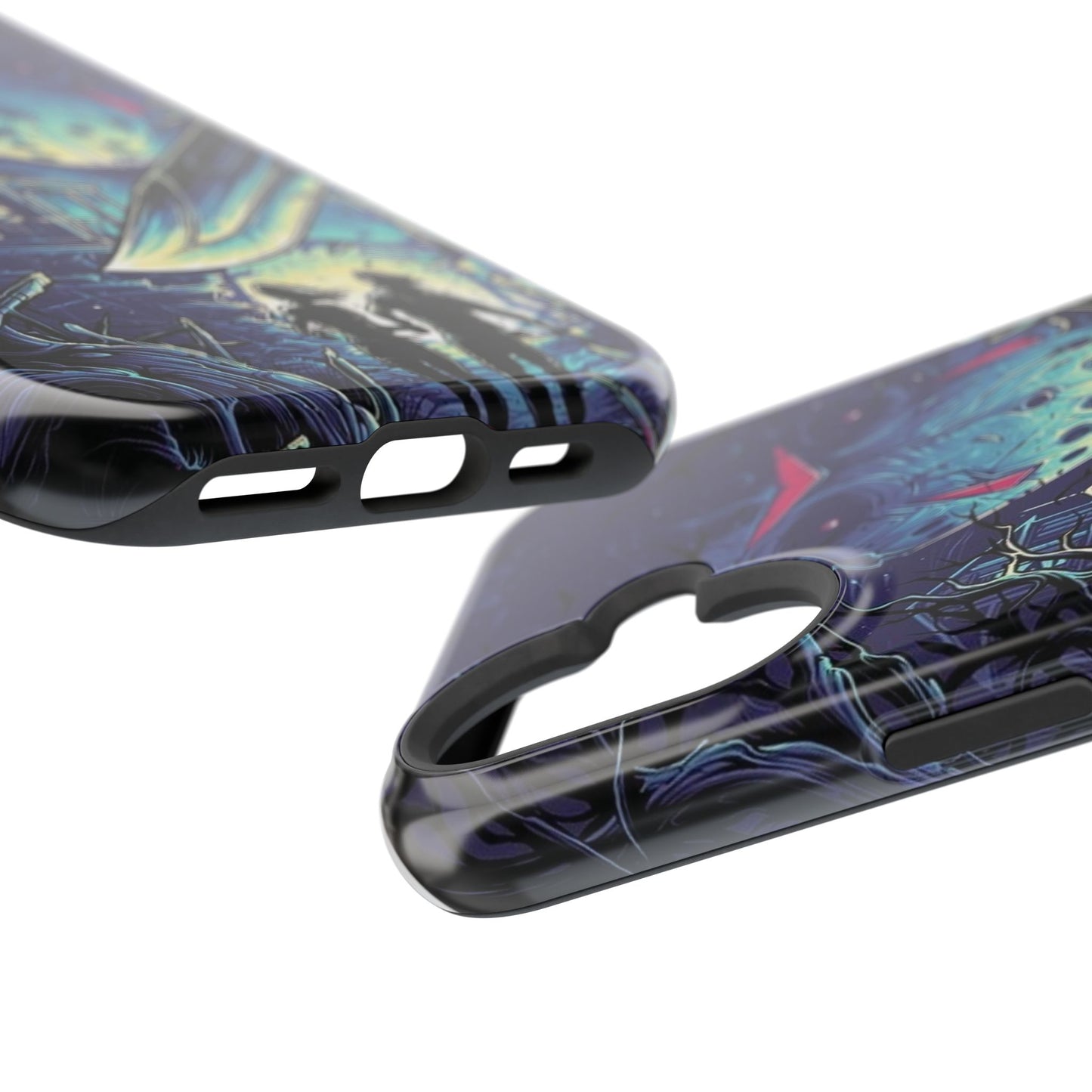 Horror-Themed Impact-Resistant Phone Case - Perfect for Halloween & Thriller Fans