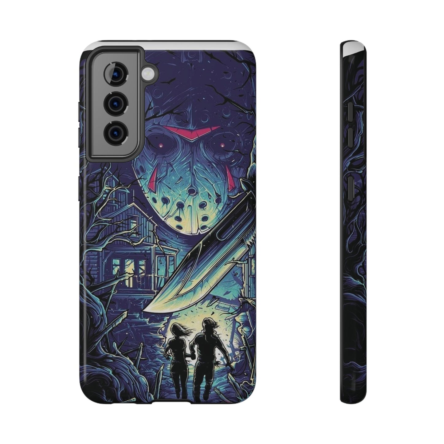 Horror-Themed Impact-Resistant Phone Case - Perfect for Halloween & Thriller Fans