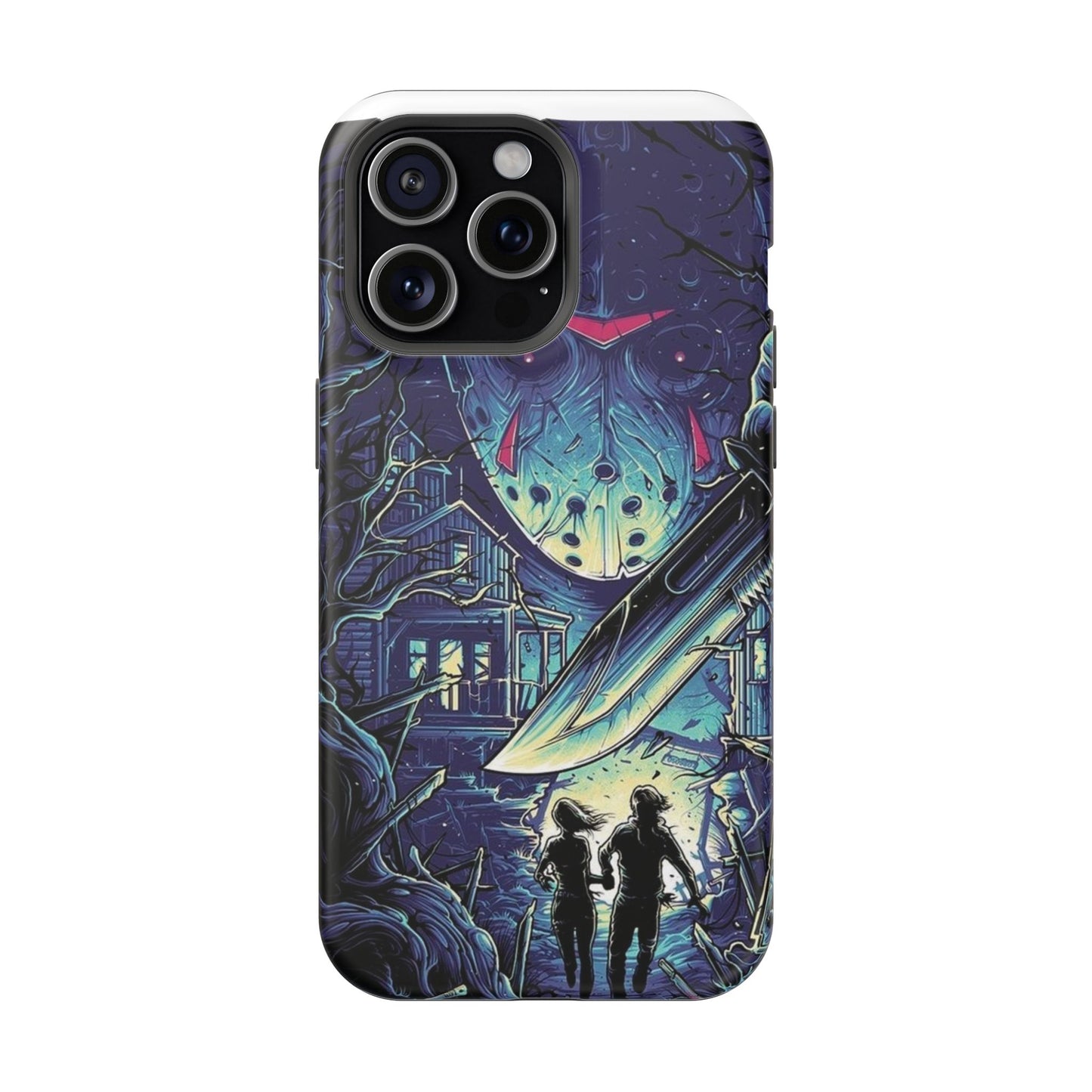 Horror-Themed Impact-Resistant Phone Case - Perfect for Halloween & Thriller Fans