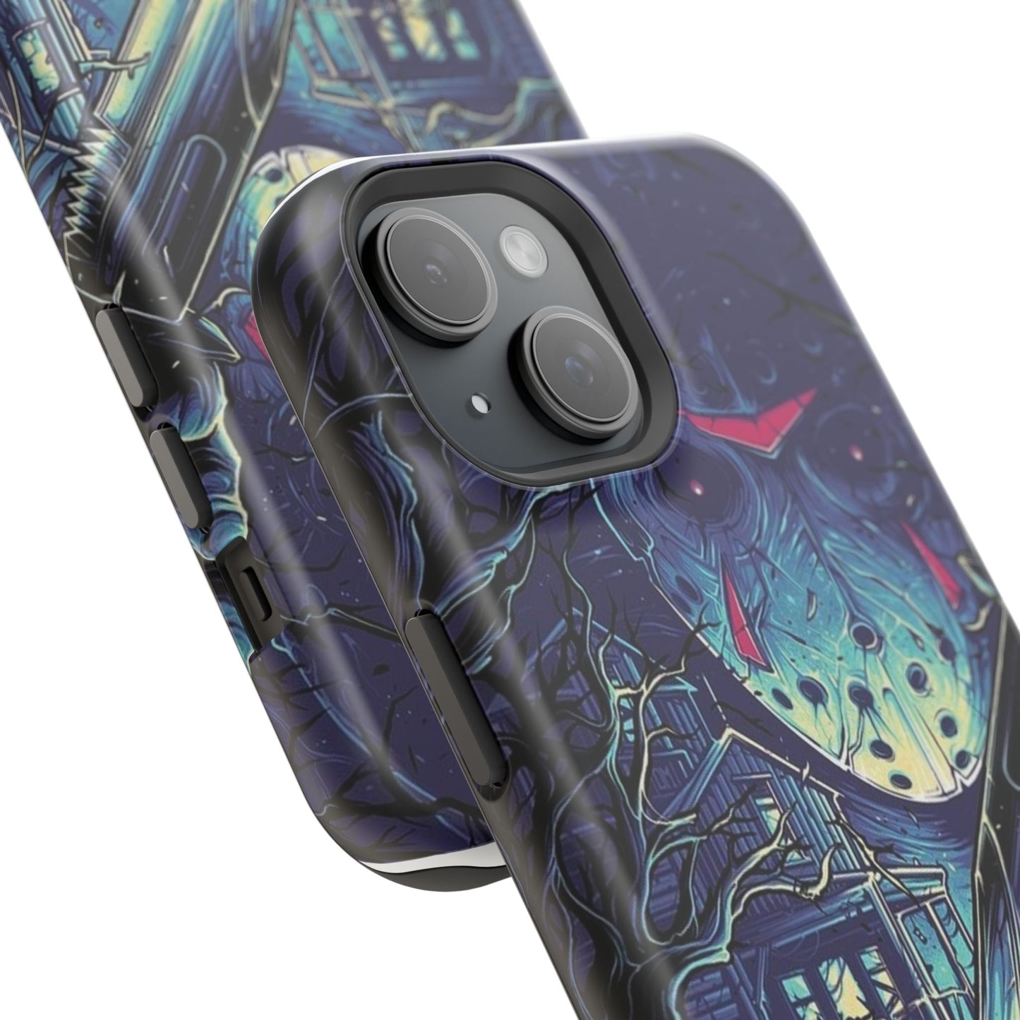 Horror-Themed Impact-Resistant Phone Case - Perfect for Halloween & Thriller Fans