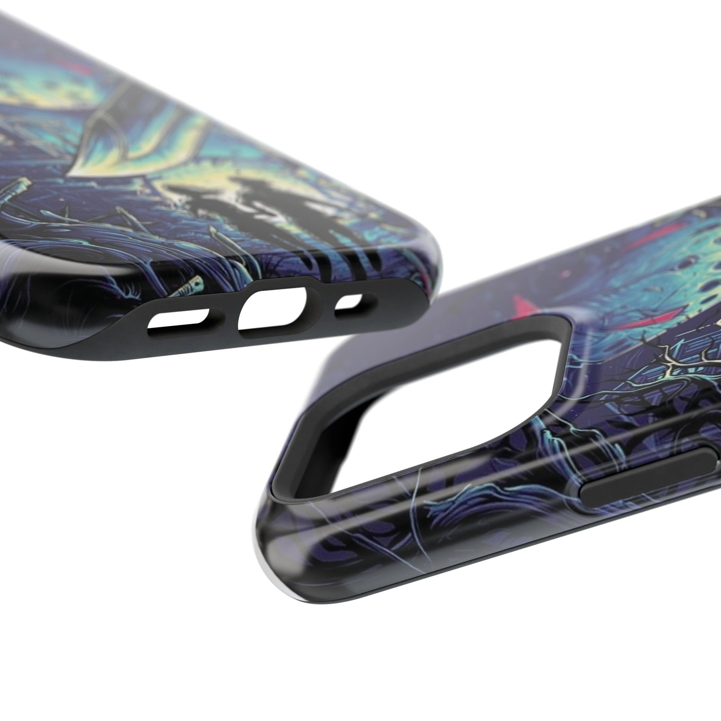 Horror-Themed Impact-Resistant Phone Case - Perfect for Halloween & Thriller Fans