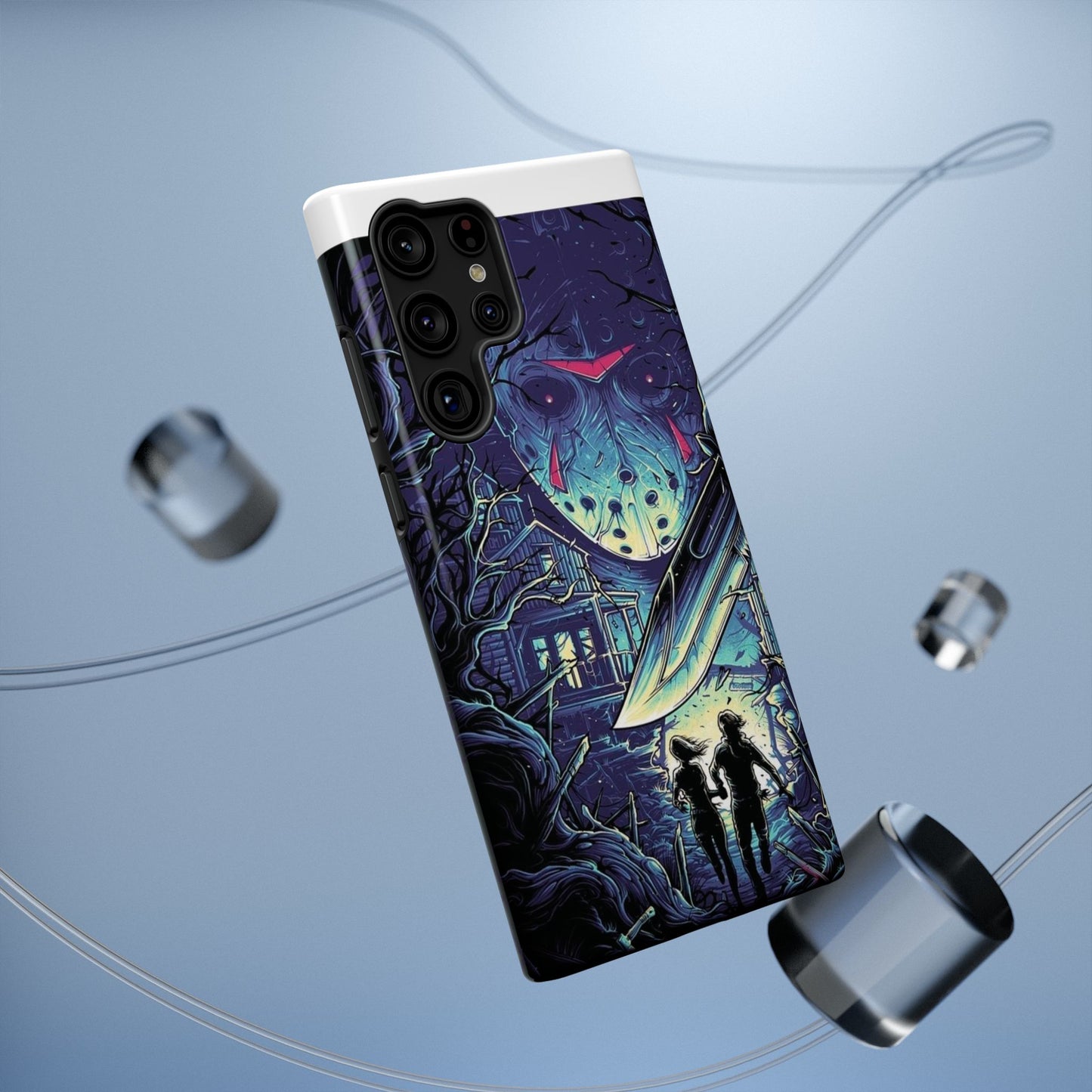 Horror-Themed Impact-Resistant Phone Case - Perfect for Halloween & Thriller Fans