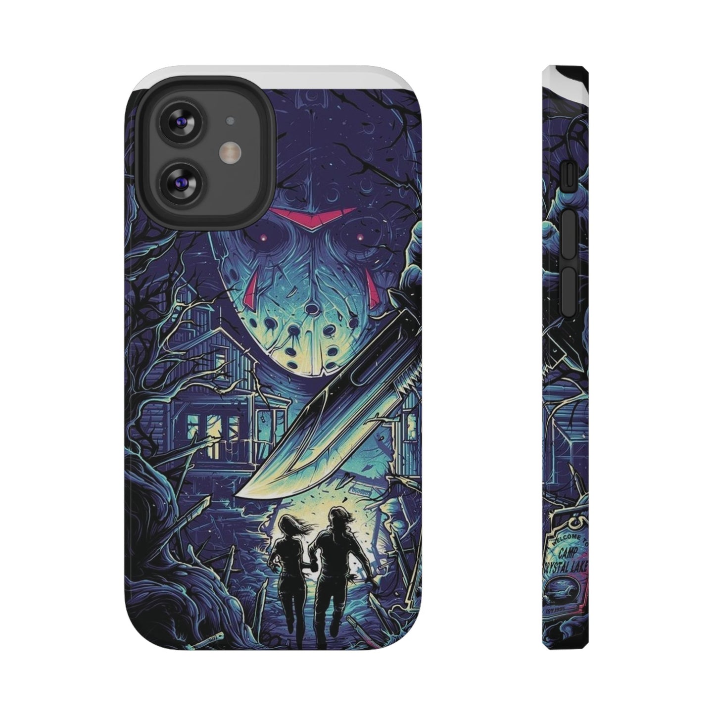 Horror-Themed Impact-Resistant Phone Case - Perfect for Halloween & Thriller Fans