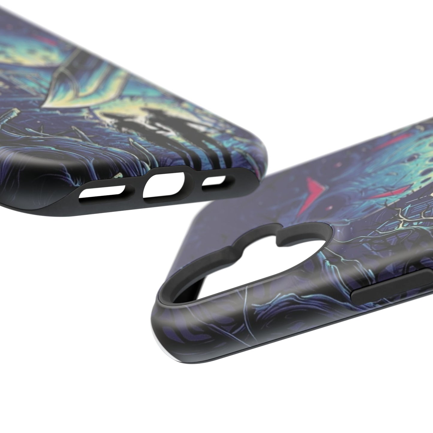 Horror-Themed Impact-Resistant Phone Case - Perfect for Halloween & Thriller Fans