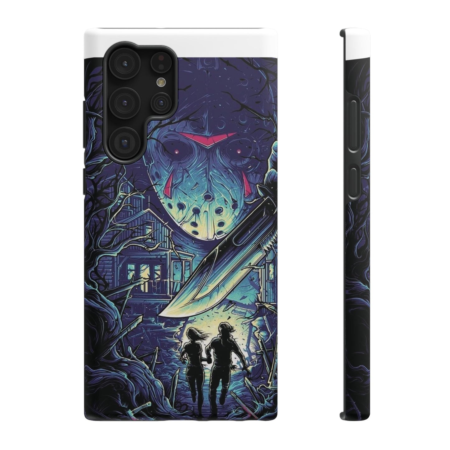 Horror-Themed Impact-Resistant Phone Case - Perfect for Halloween & Thriller Fans