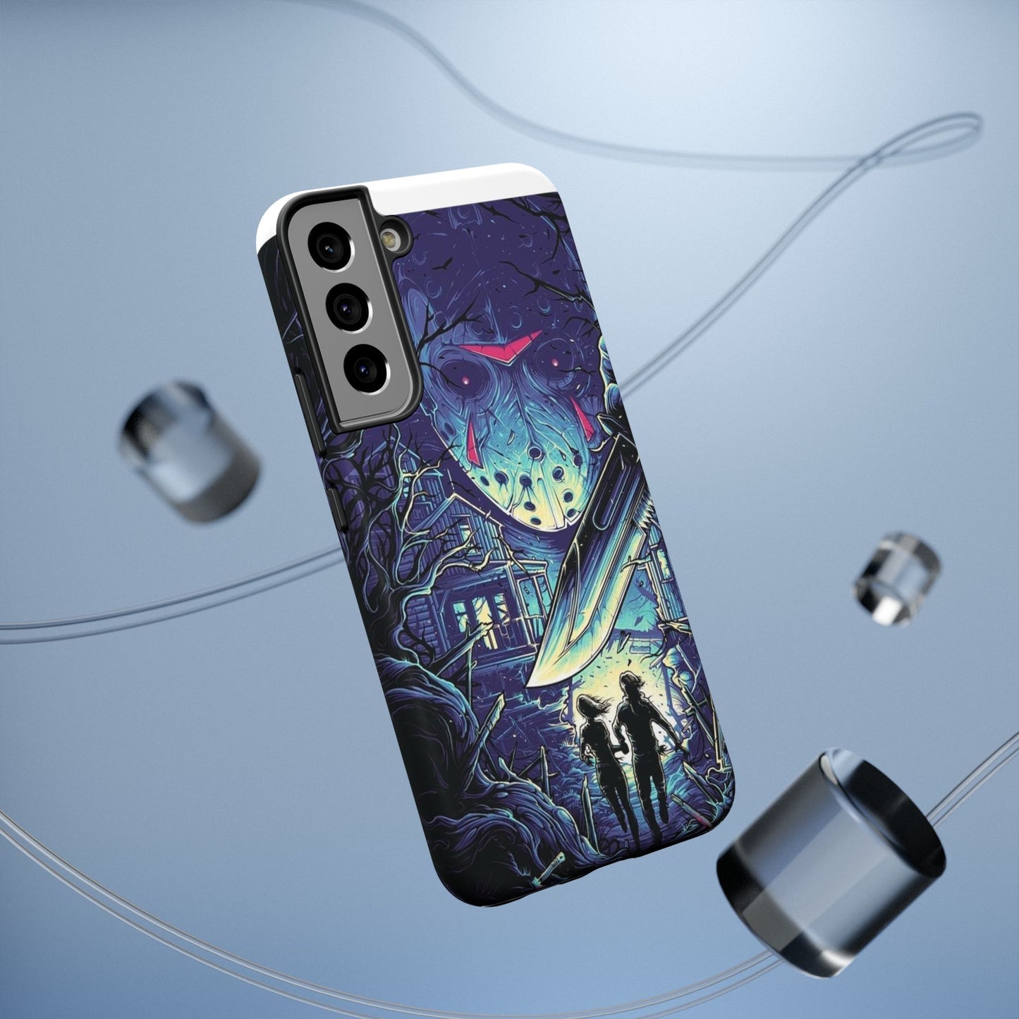 Horror-Themed Impact-Resistant Phone Case - Perfect for Halloween & Thriller Fans