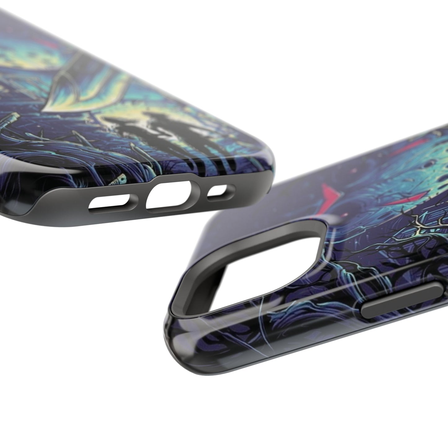 Horror-Themed Impact-Resistant Phone Case - Perfect for Halloween & Thriller Fans