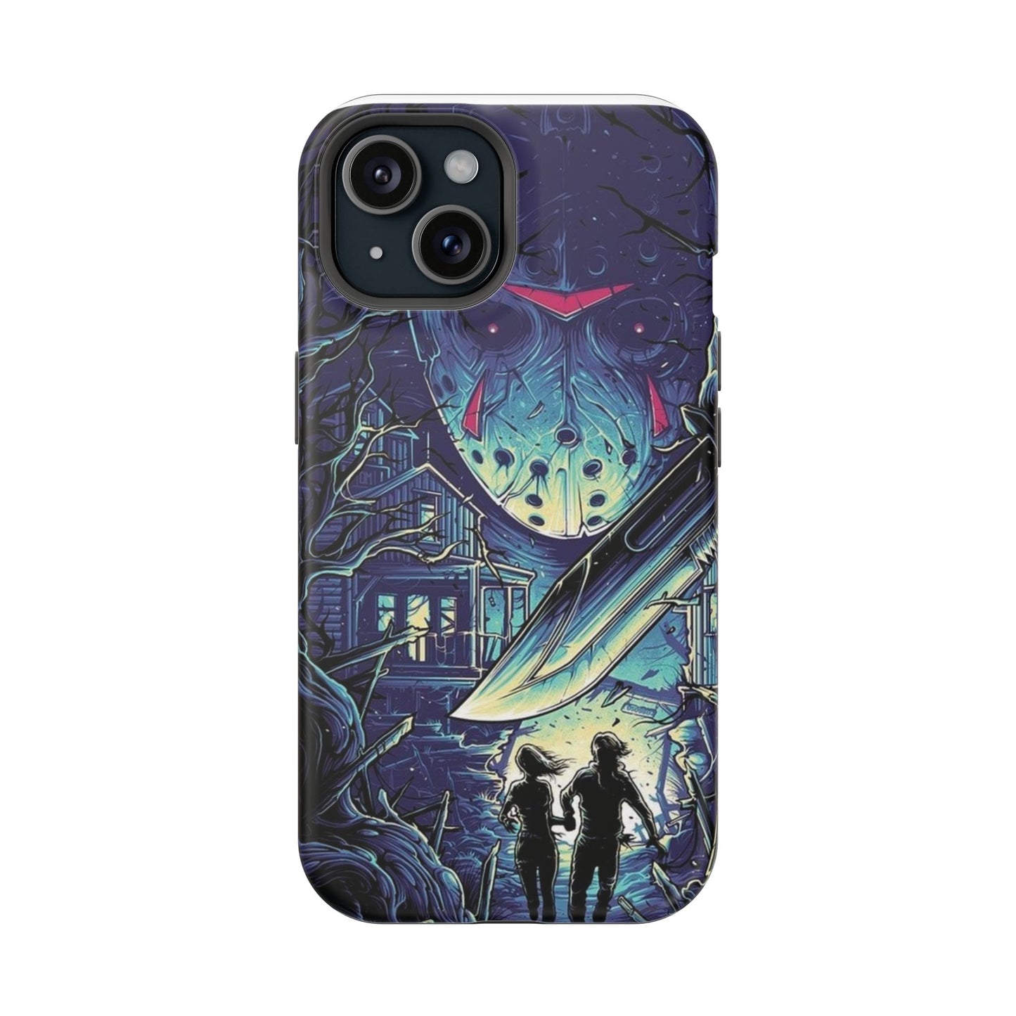 Horror-Themed Impact-Resistant Phone Case - Perfect for Halloween & Thriller Fans