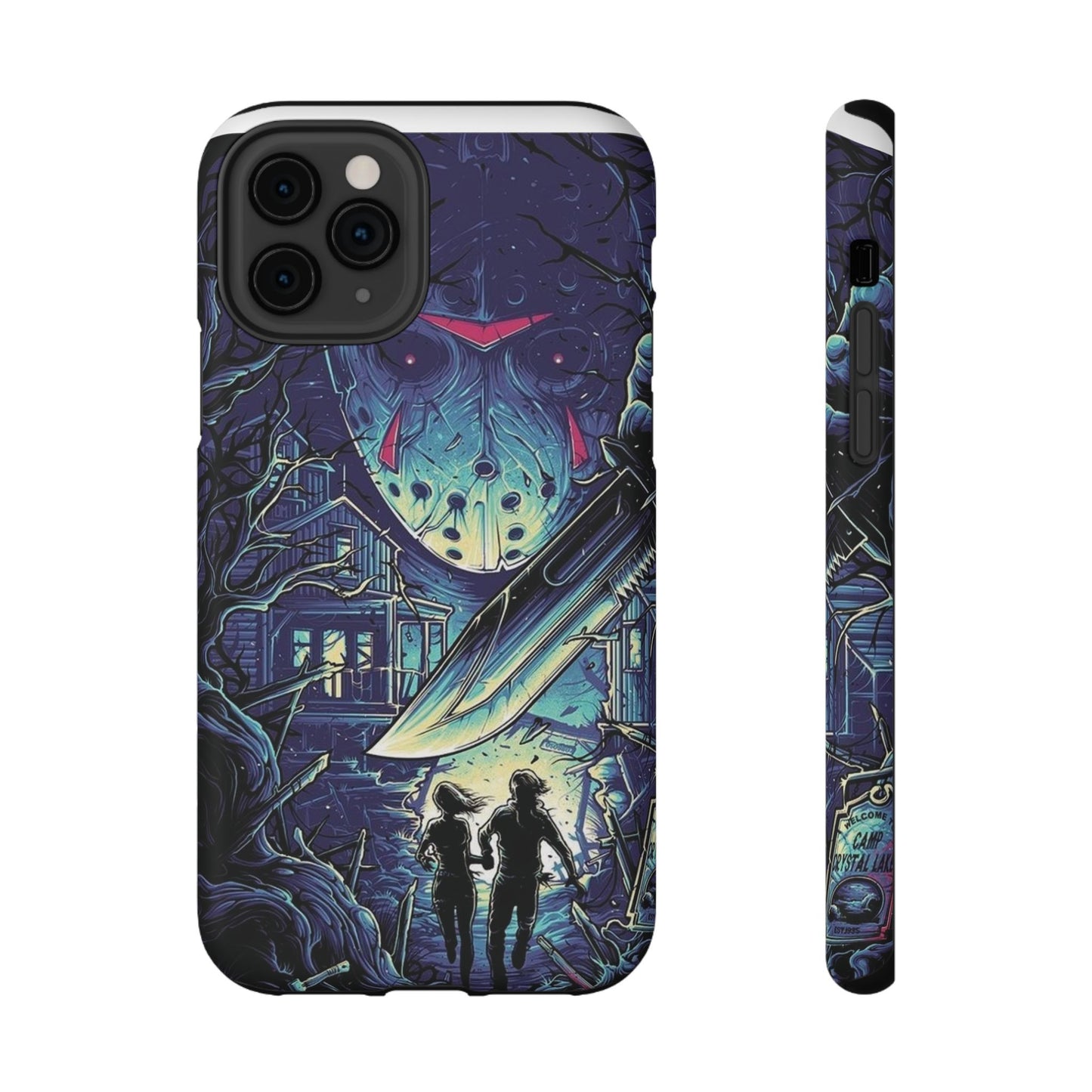 Horror-Themed Impact-Resistant Phone Case - Perfect for Halloween & Thriller Fans