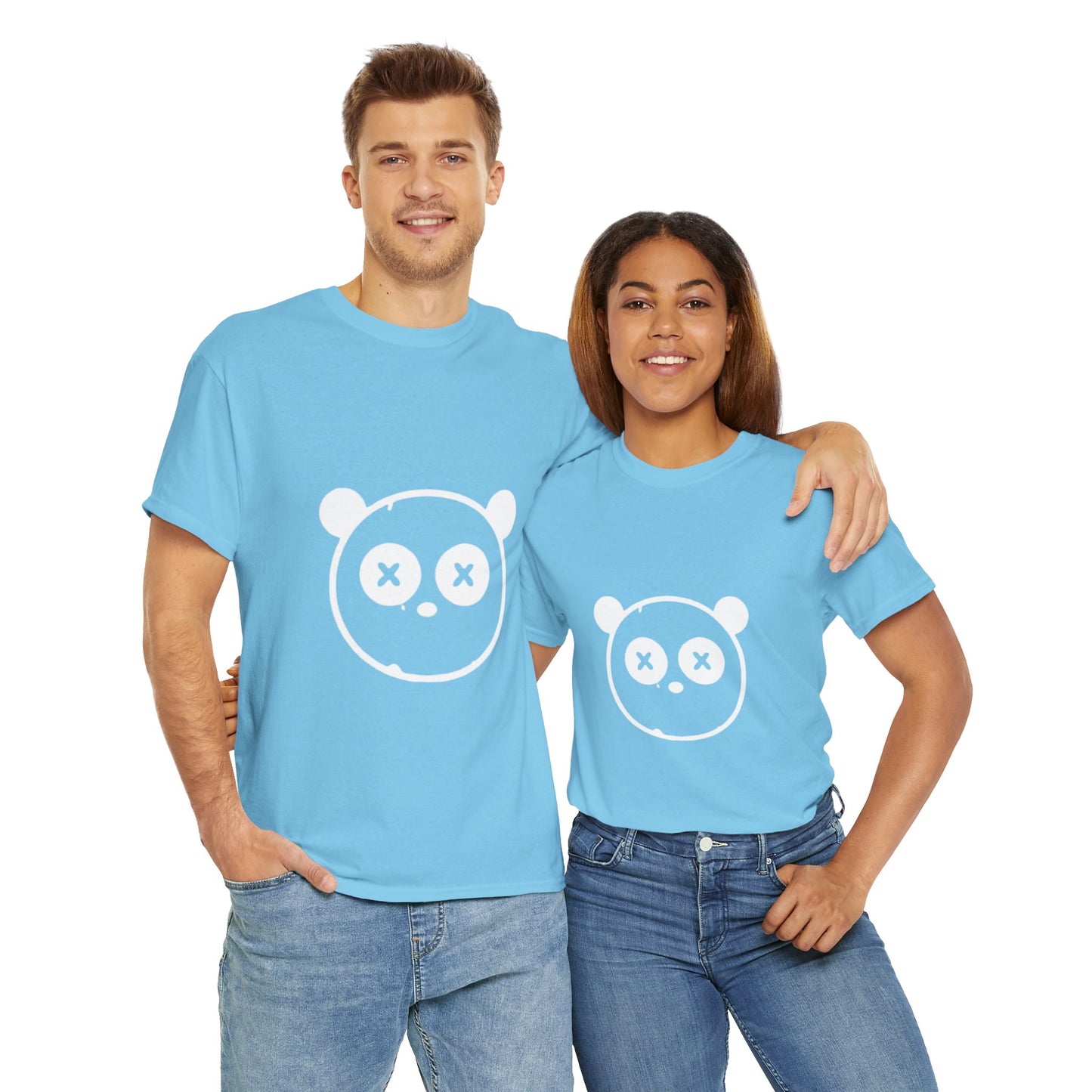OUAK Logo Graphic Unisex Heavy Cotton Tee - Cute & Casual Red T-Shirt