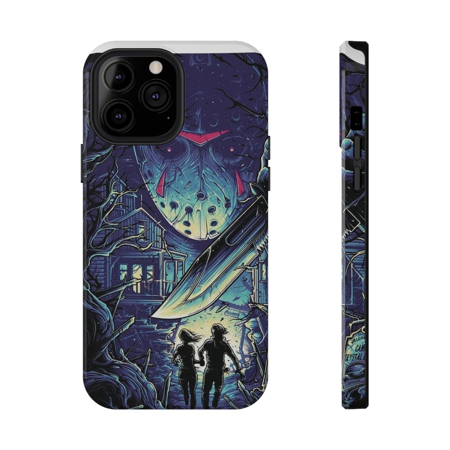 Horror-Themed Impact-Resistant Phone Case - Perfect for Halloween & Thriller Fans