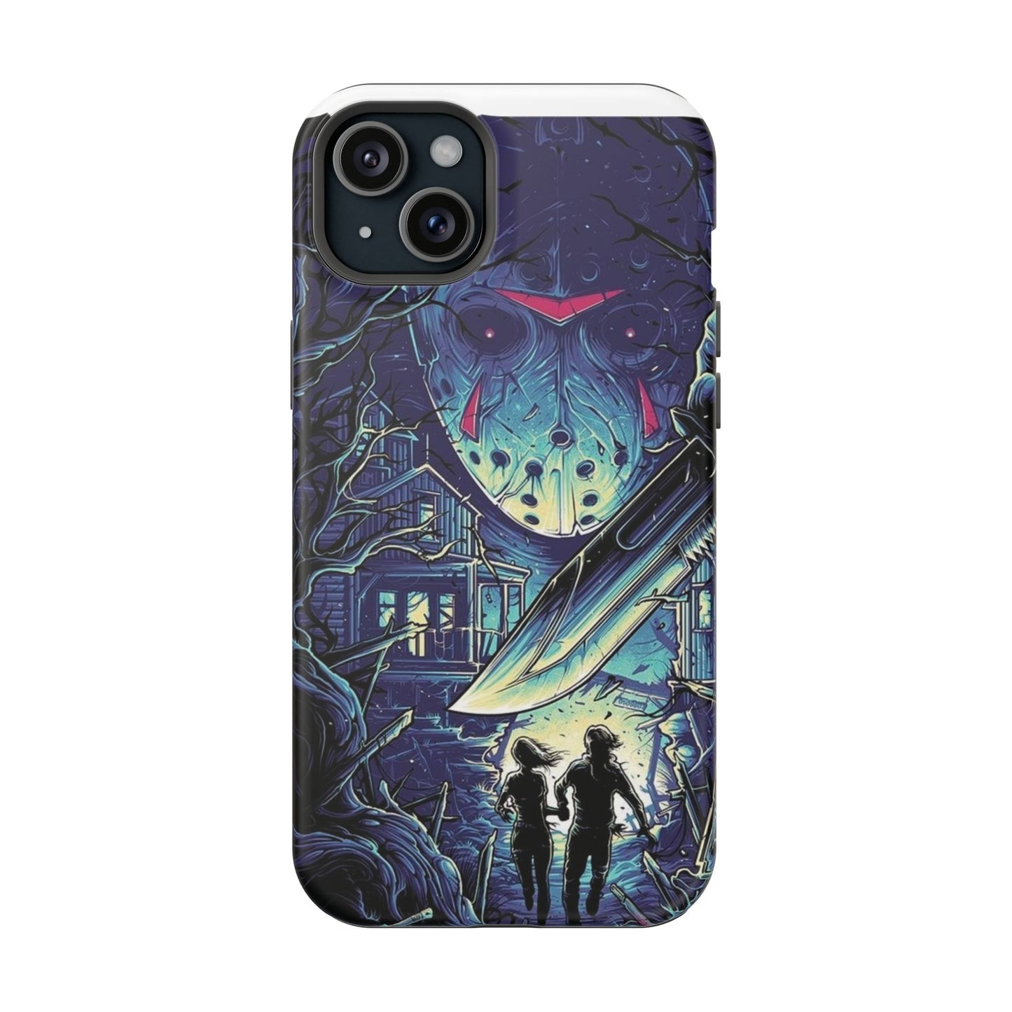 Horror-Themed Impact-Resistant Phone Case - Perfect for Halloween & Thriller Fans