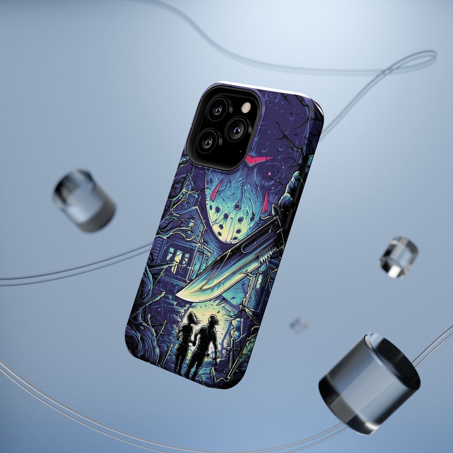 Horror-Themed Impact-Resistant Phone Case - Perfect for Halloween & Thriller Fans