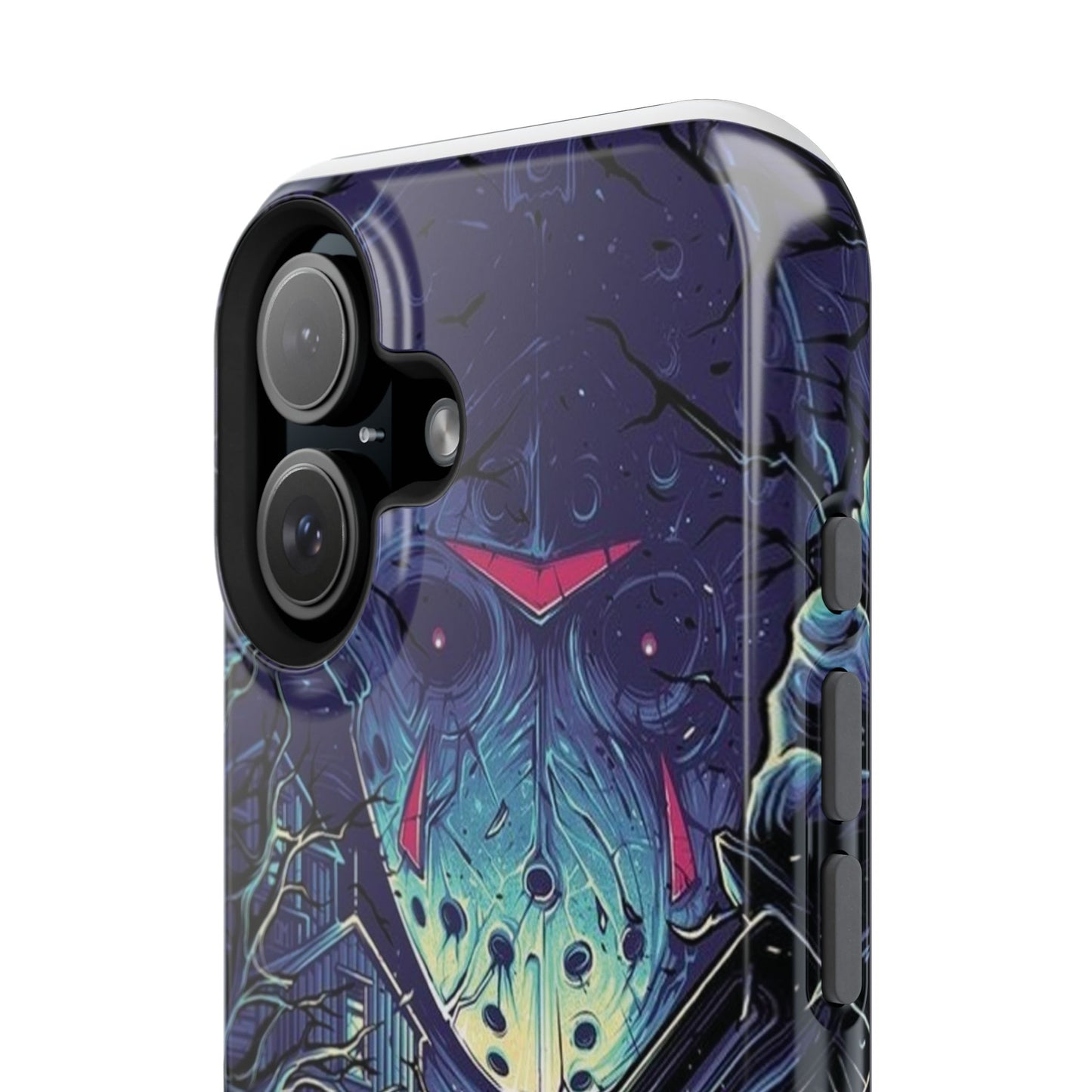 Horror-Themed Impact-Resistant Phone Case - Perfect for Halloween & Thriller Fans