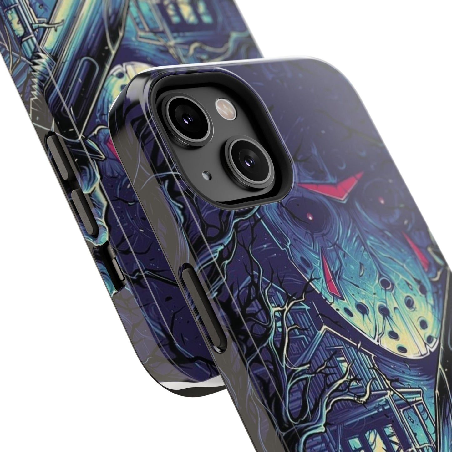 Horror-Themed Impact-Resistant Phone Case - Perfect for Halloween & Thriller Fans