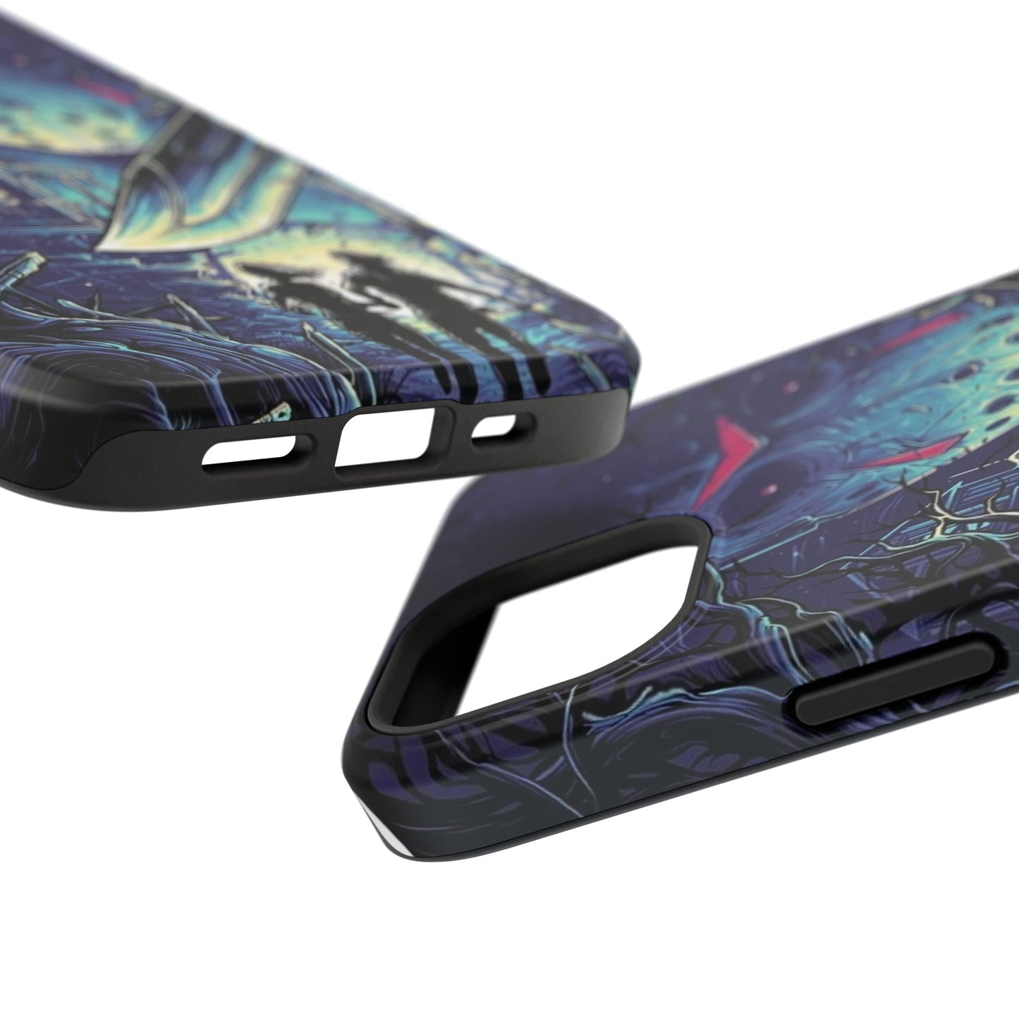 Horror-Themed Impact-Resistant Phone Case - Perfect for Halloween & Thriller Fans