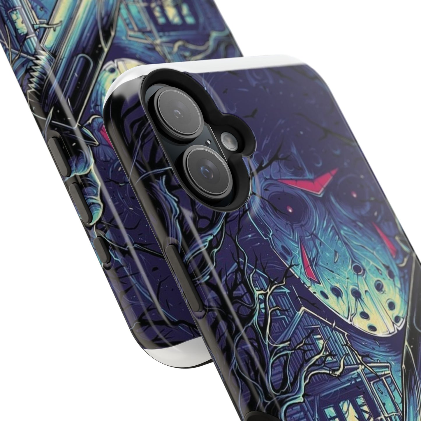Horror-Themed Impact-Resistant Phone Case - Perfect for Halloween & Thriller Fans