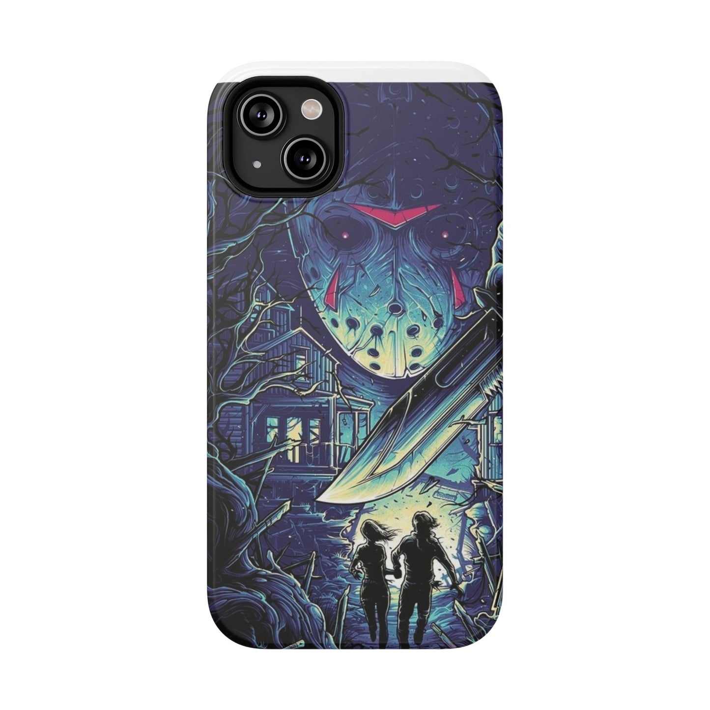 Horror-Themed Impact-Resistant Phone Case - Perfect for Halloween & Thriller Fans