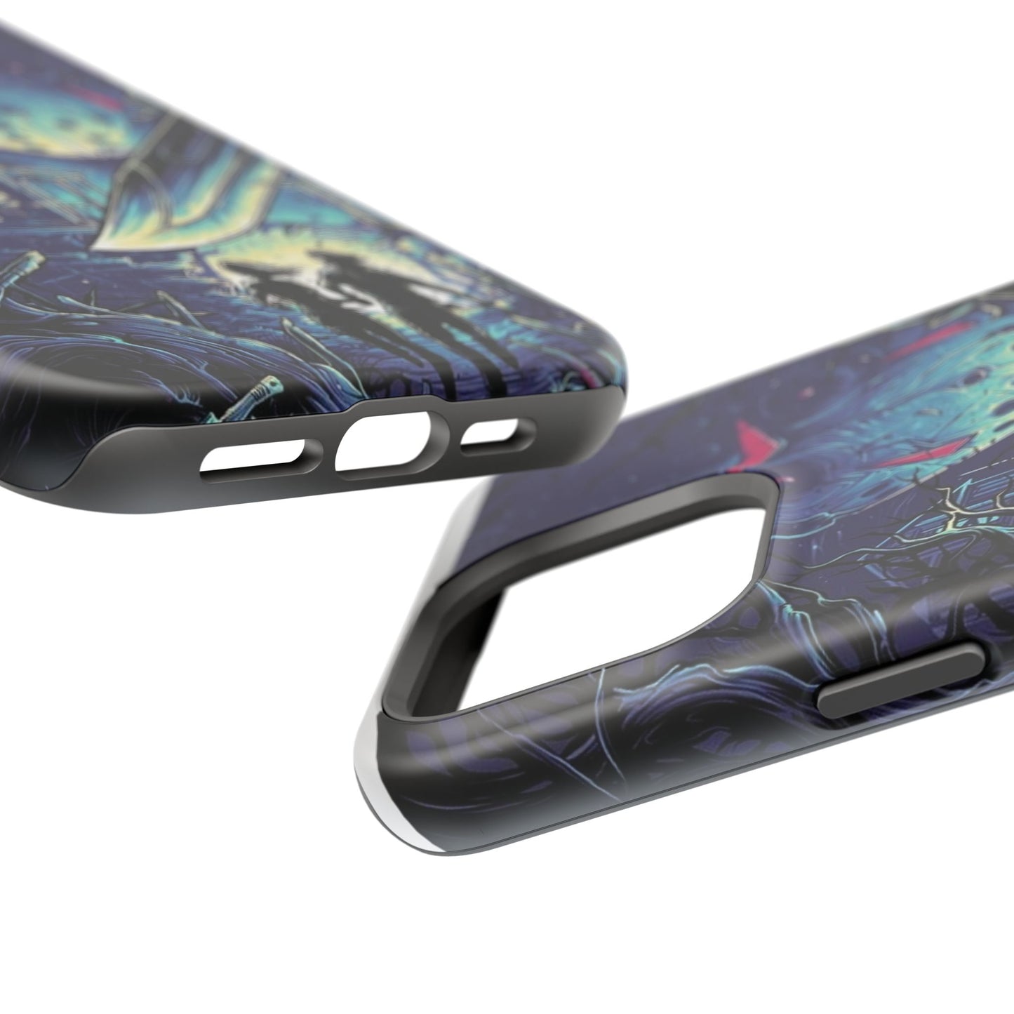 Horror-Themed Impact-Resistant Phone Case - Perfect for Halloween & Thriller Fans